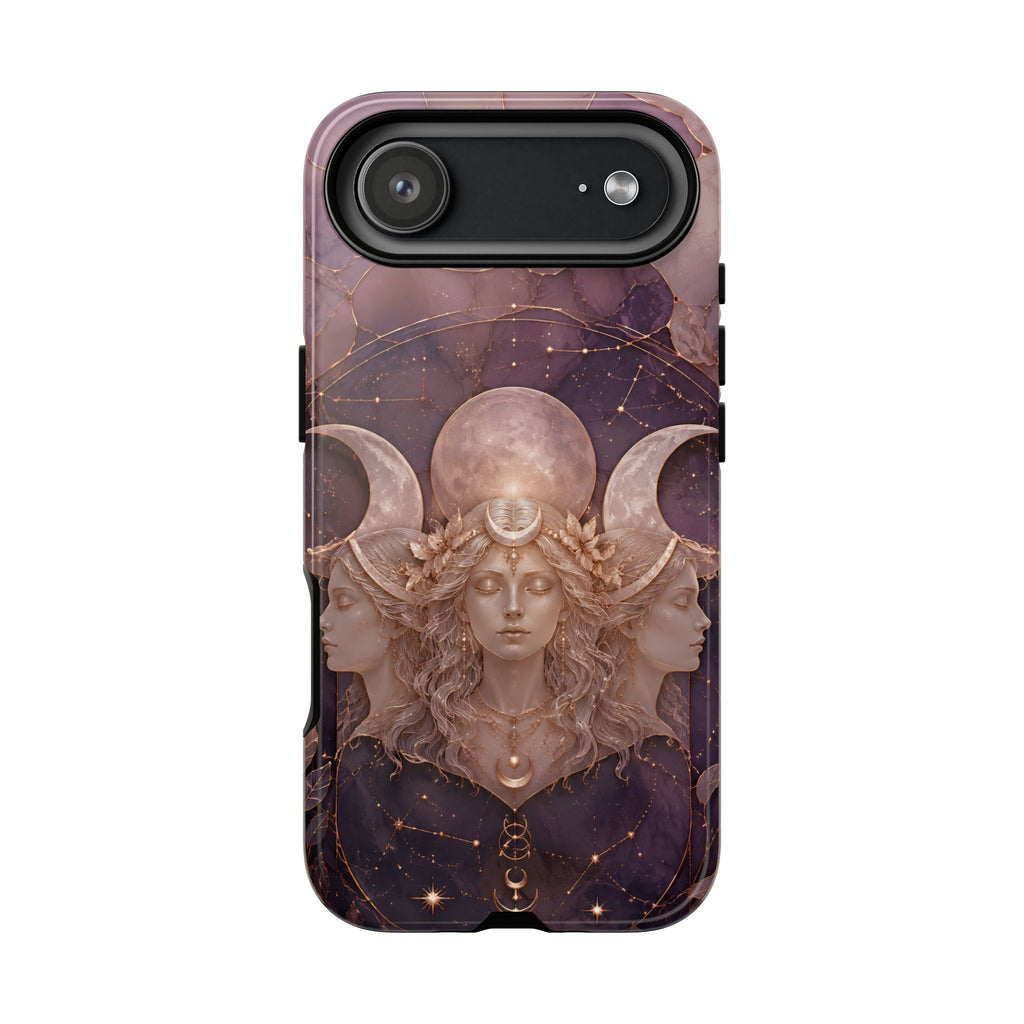 Triple Moon Goddess iPhone Case | Witchy Celestial iPhone Case