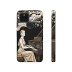 Elegant Piano Woman Google Pixel Phone Case | Vintage Art Deco Music Design