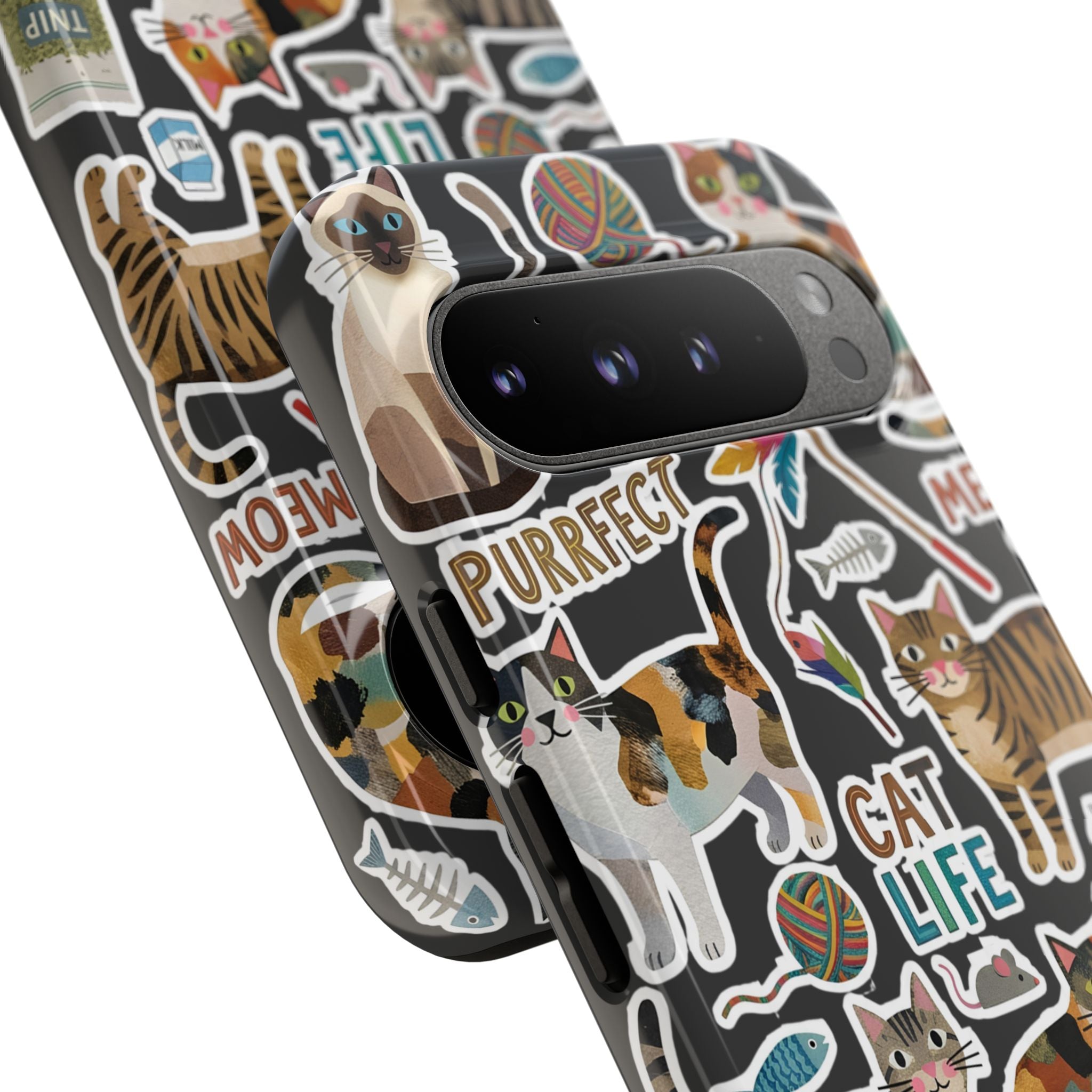 Cute Cats Sticker Tough Google Pixel Phone Case