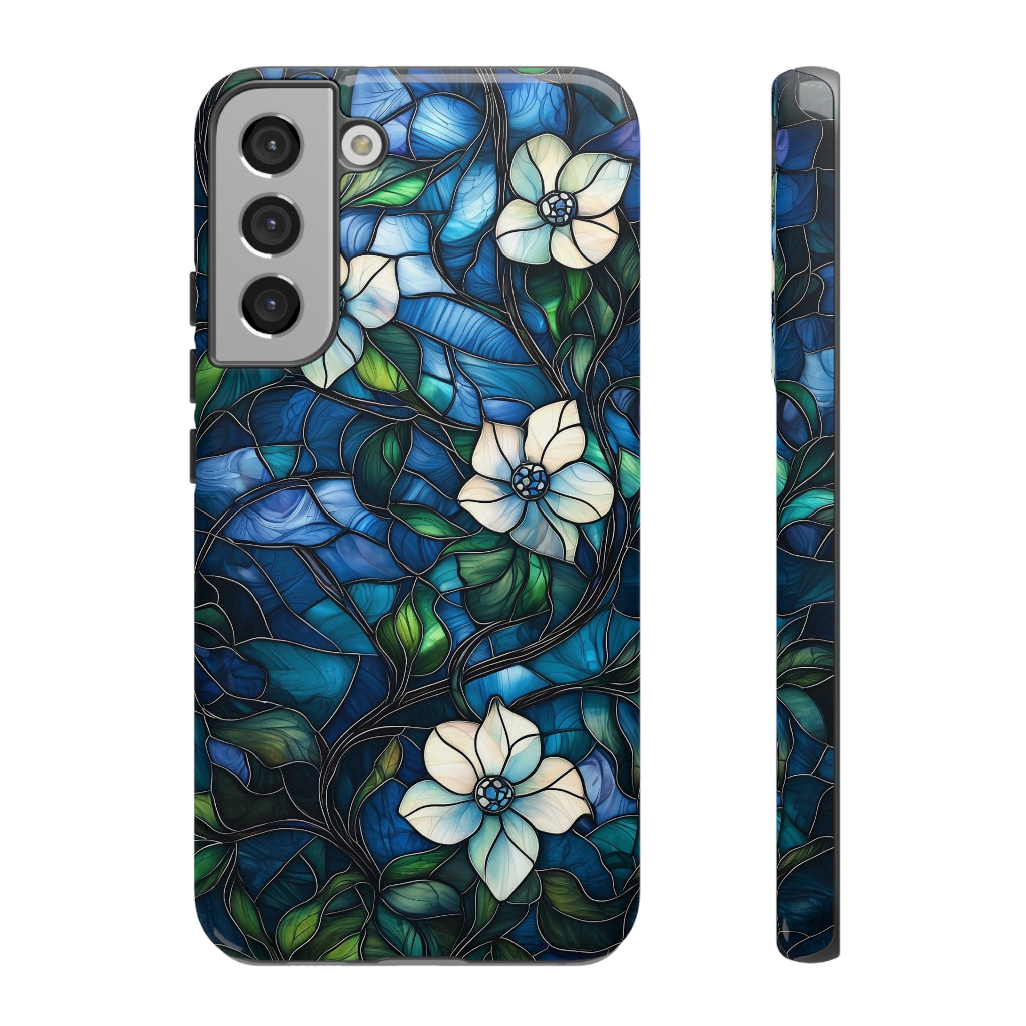 Floral Stained Glass Samsung Galaxy Case – Blue Garden