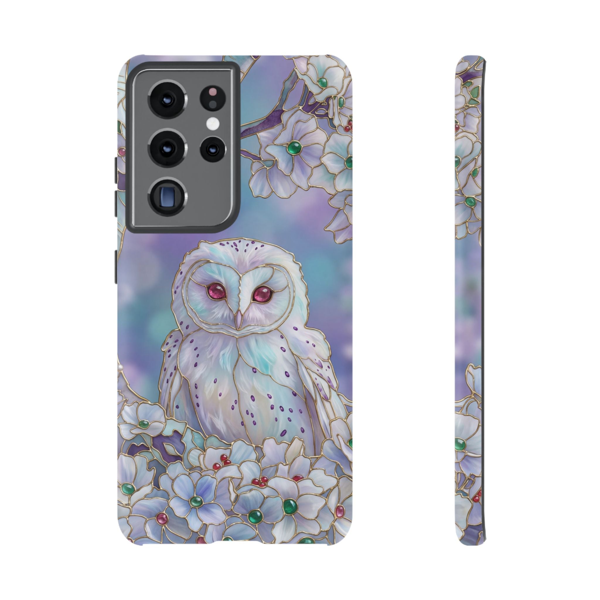 Floral Pastel Mystic Barn Owl Samsung Galaxy Case
