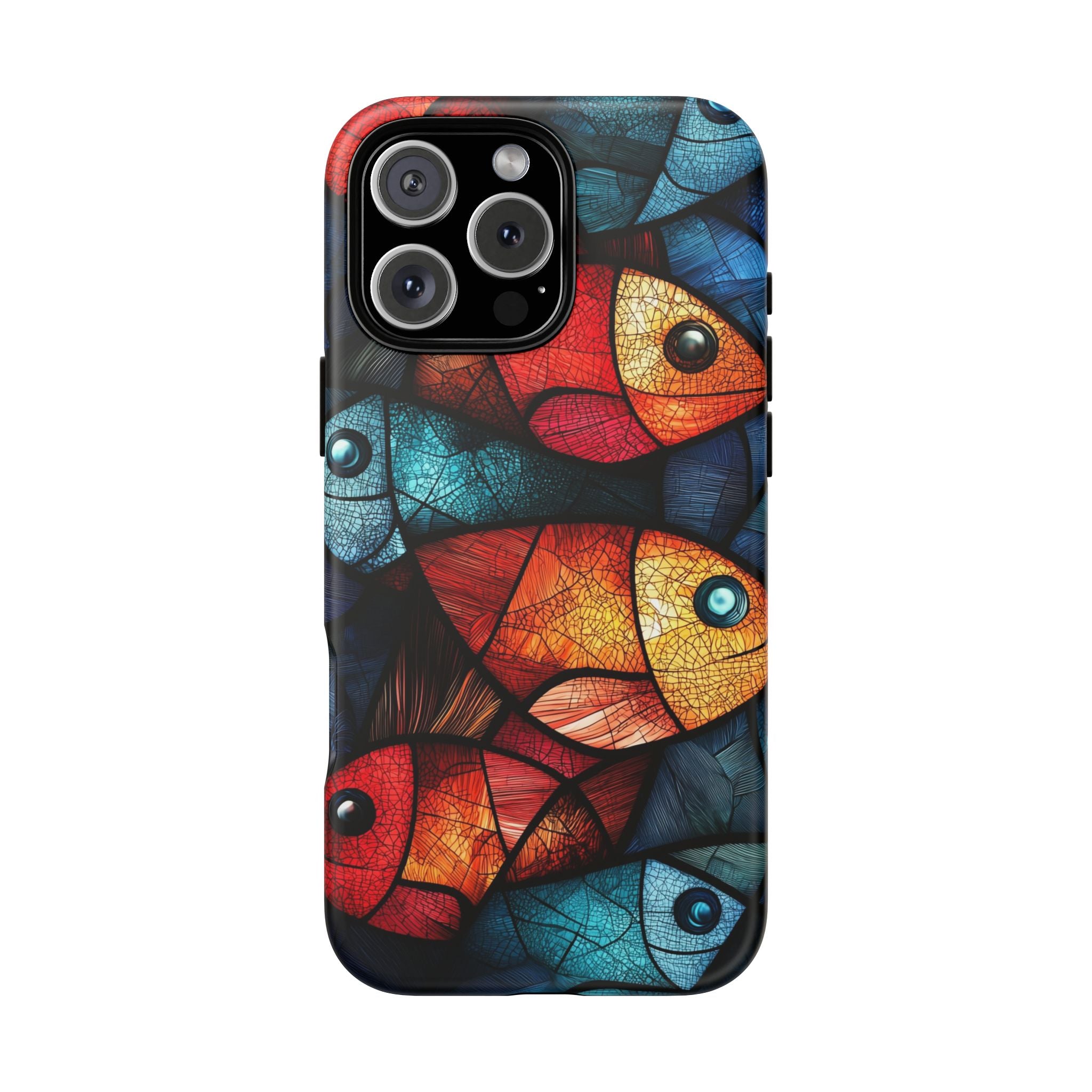Fish Mosaic Tough iPhone Case — Colourful Artistic Fish Pattern