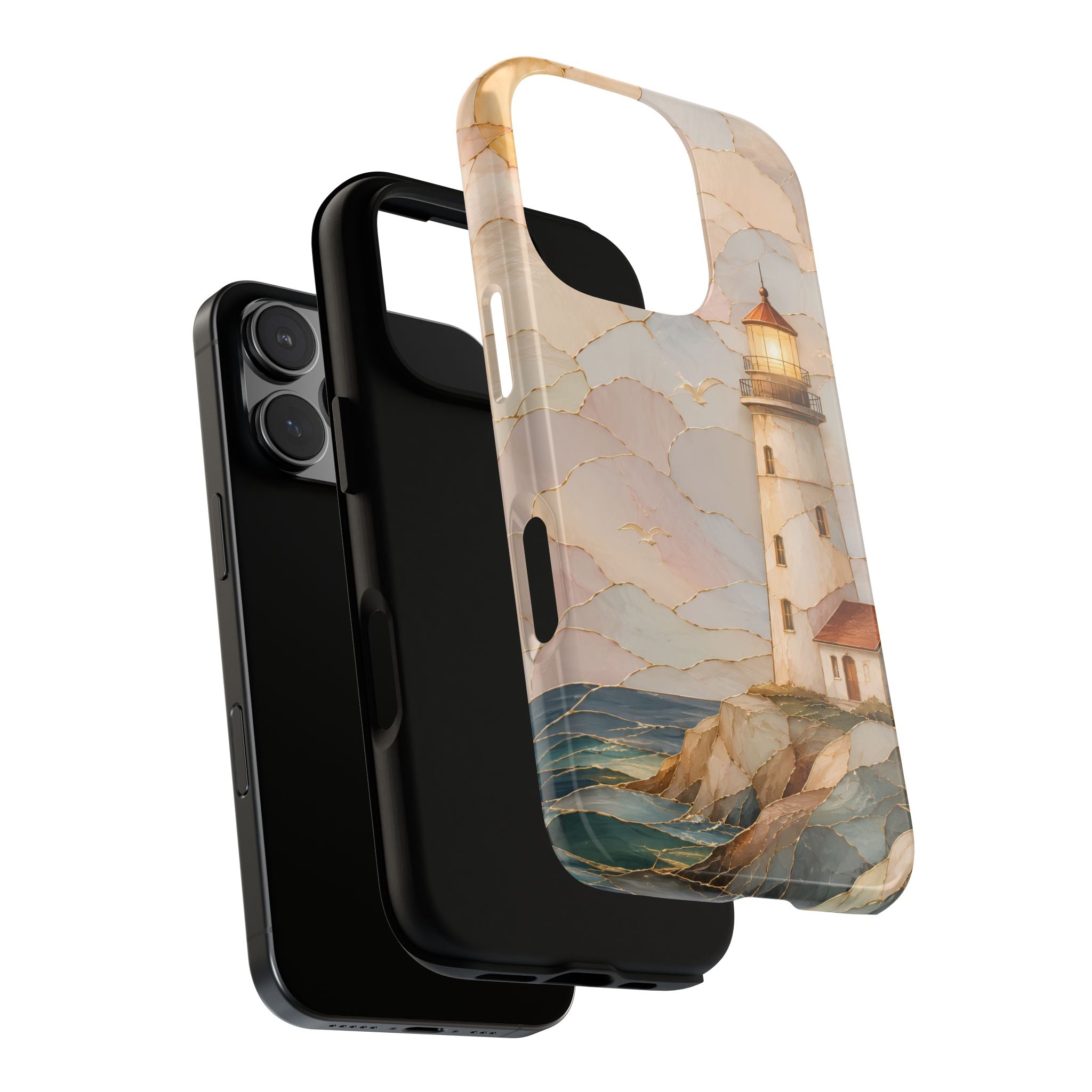 Lighthouse iPhone Case | Coastal Stained Glass iPhone Case