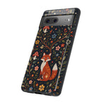 Fox Moon Google Pixel Phone Case | Whimsical Floral Night Woodland Protective Case