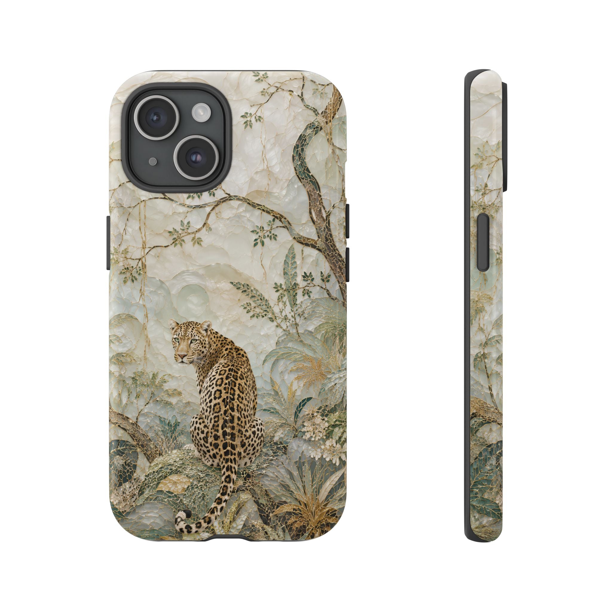 Leopard Floral iPhone Case | Vintage Botanical Phone Case