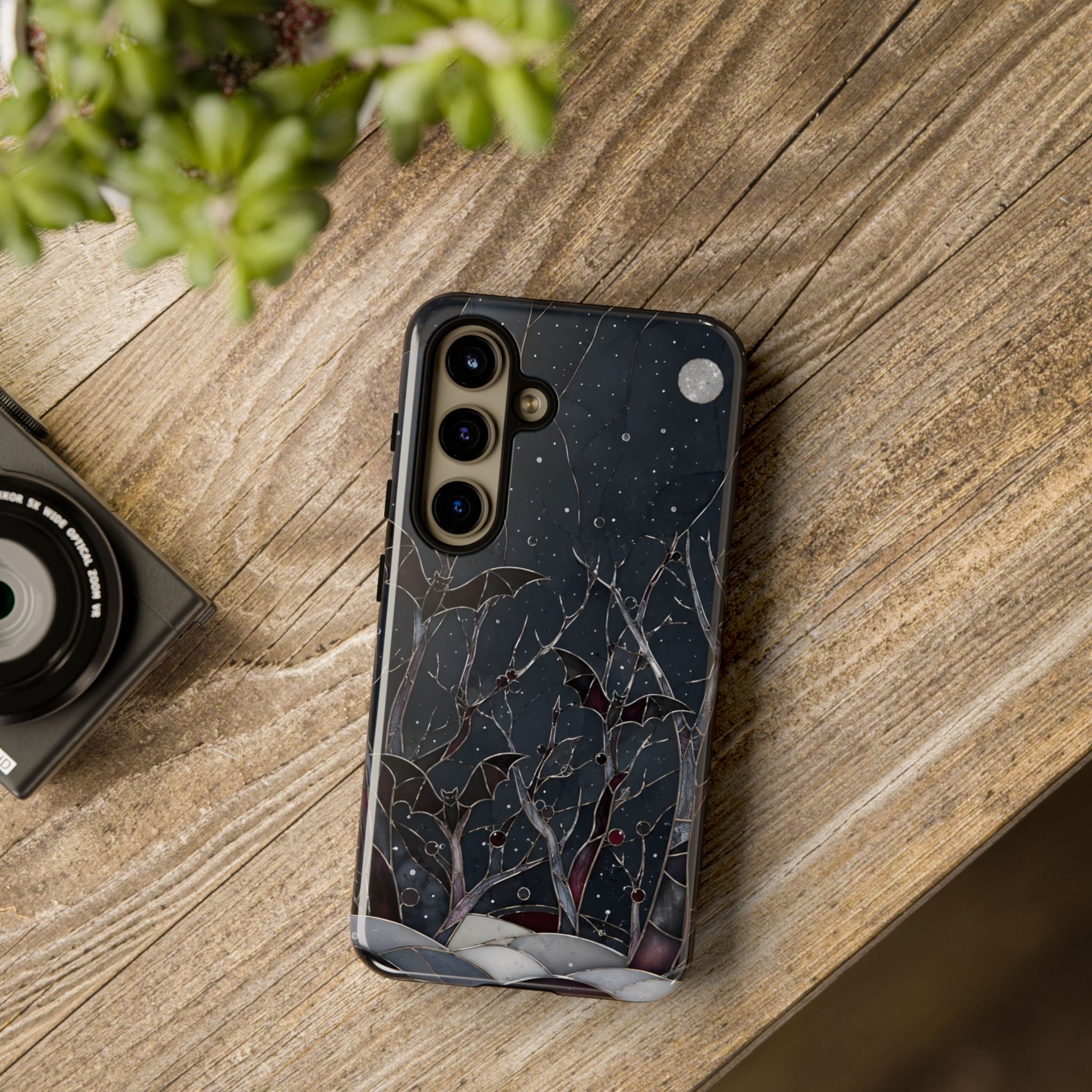 Gothic Bat Samsung Galaxy Phone Case | Moonlit Forest Phone Case