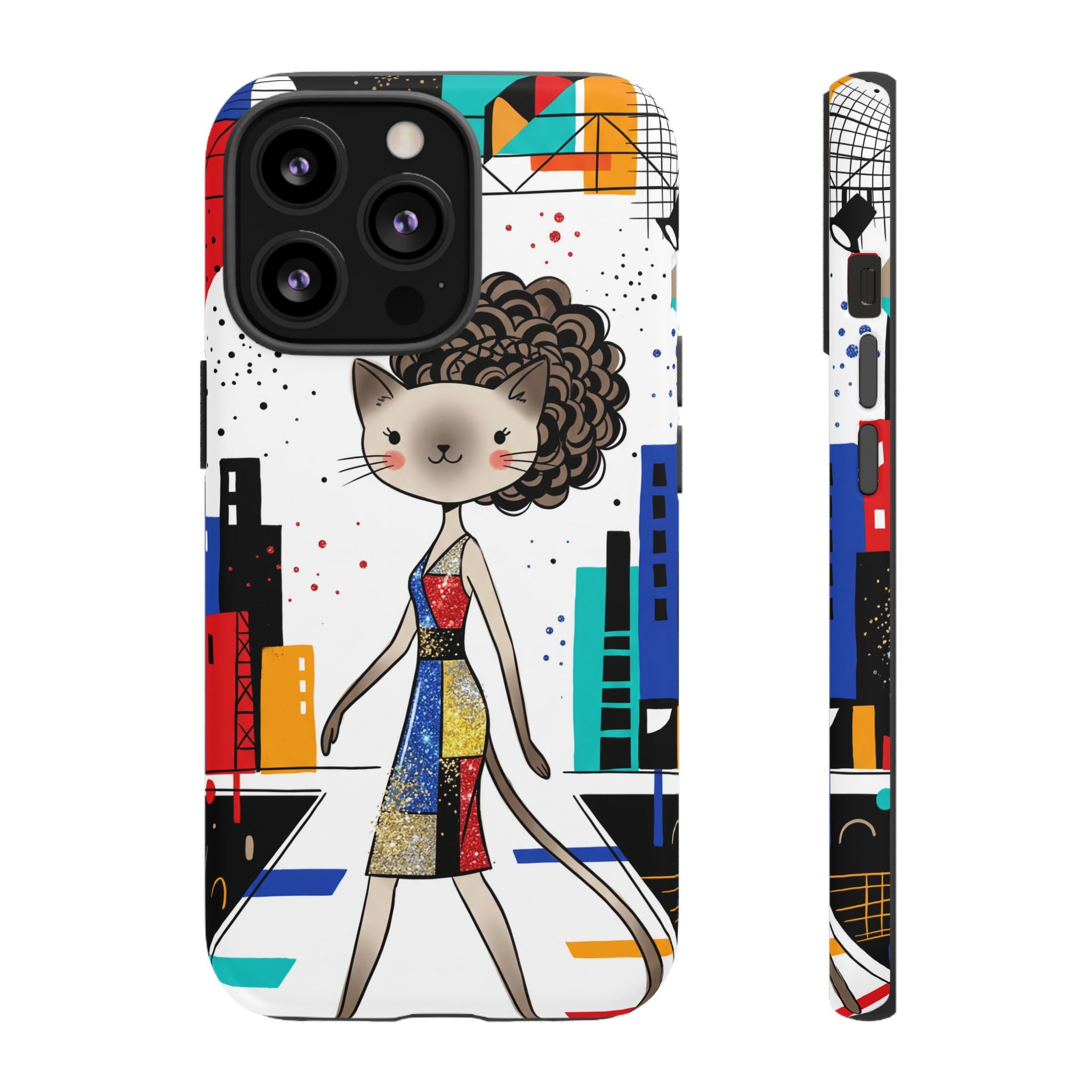 Catwalk City iPhone Case | Cute Fashion Cat