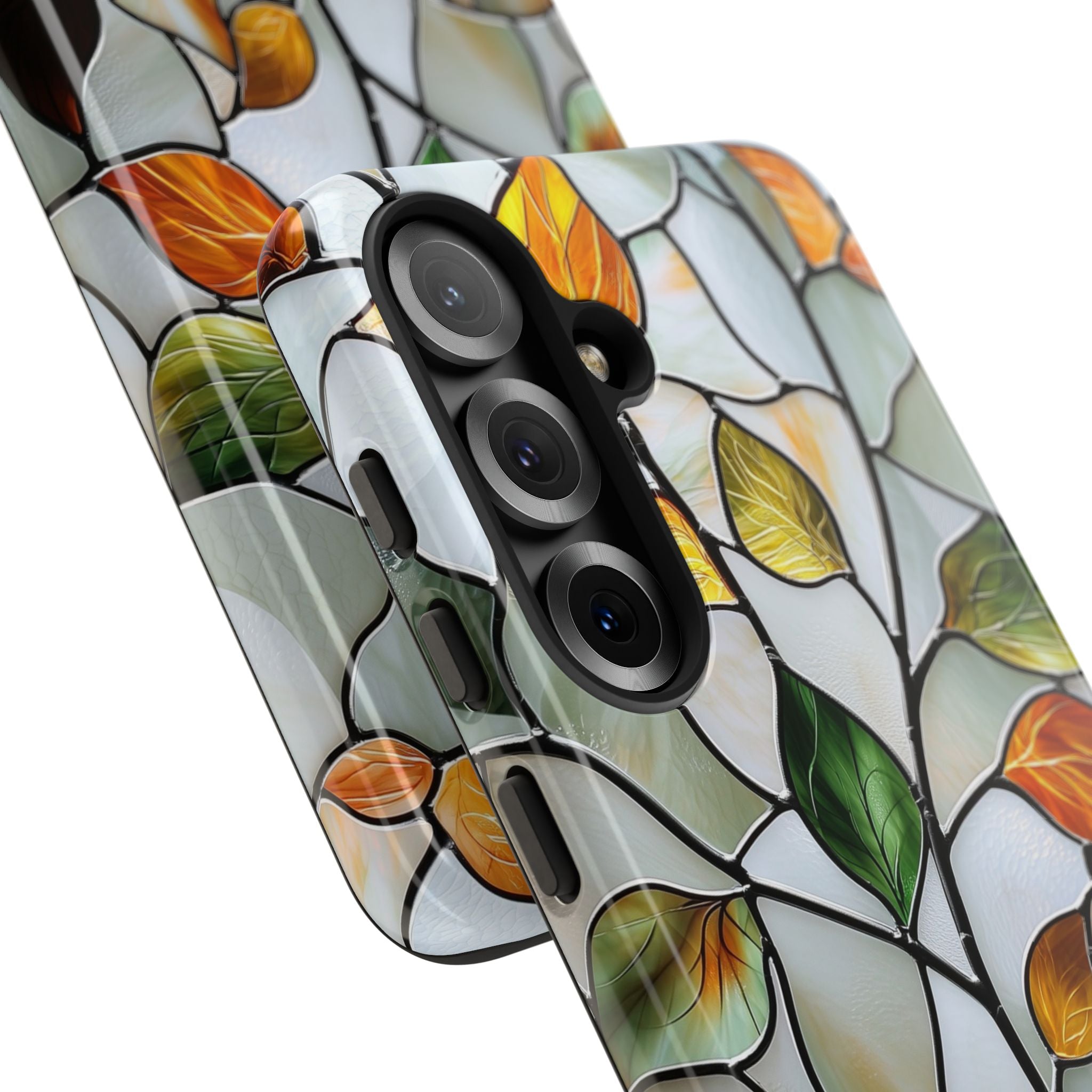 Stained Glass Autumn Leaves Mosaic Samsung Galaxy S Case