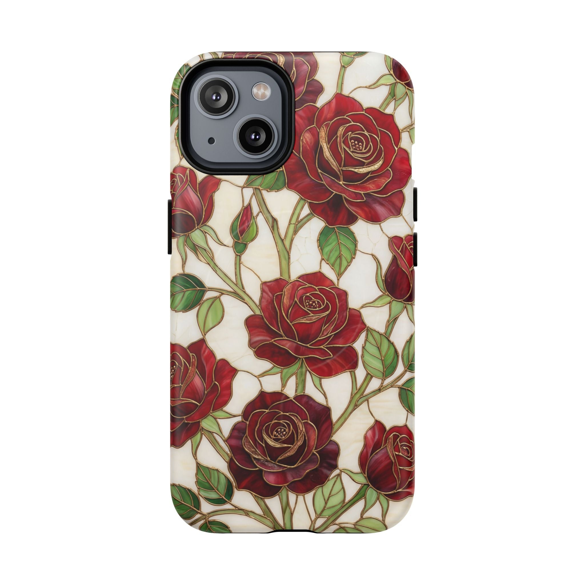 Rose Vines Tough MagSafe Phone Case — Floral Protective iPhone Cover