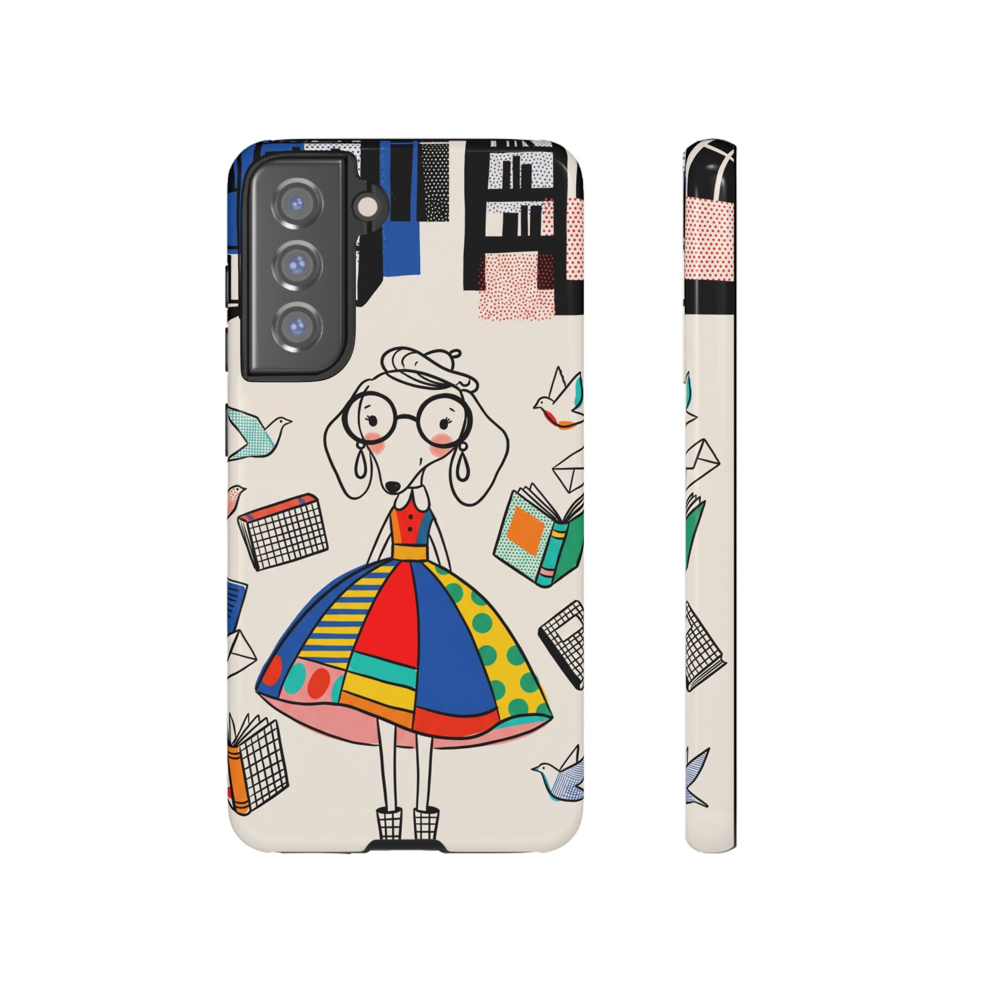 Cute Dachshund Dog Illustration Samsung Galaxy Phone Case