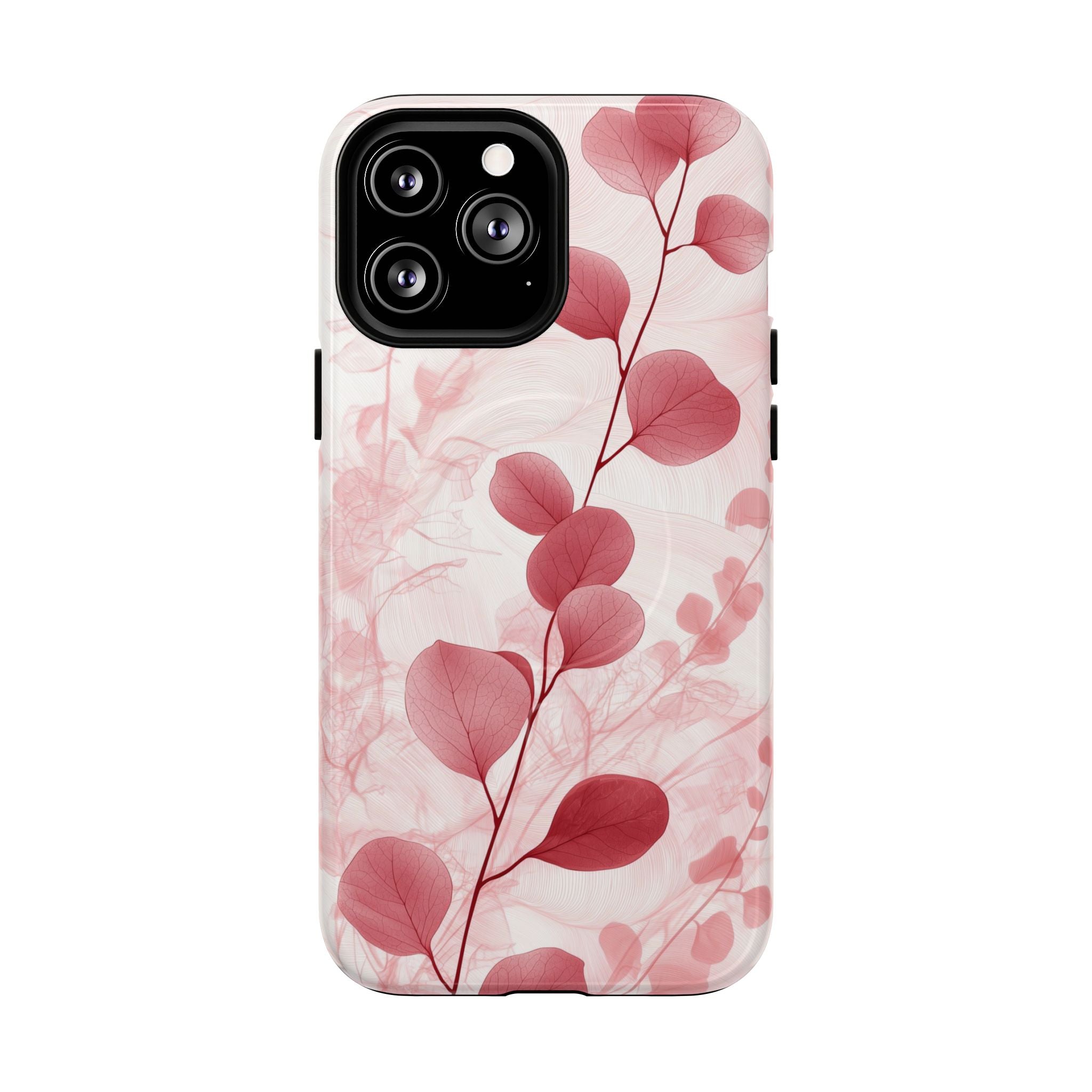 Pink Botanical Floral Eucalyptus MagSafe iPhone Case