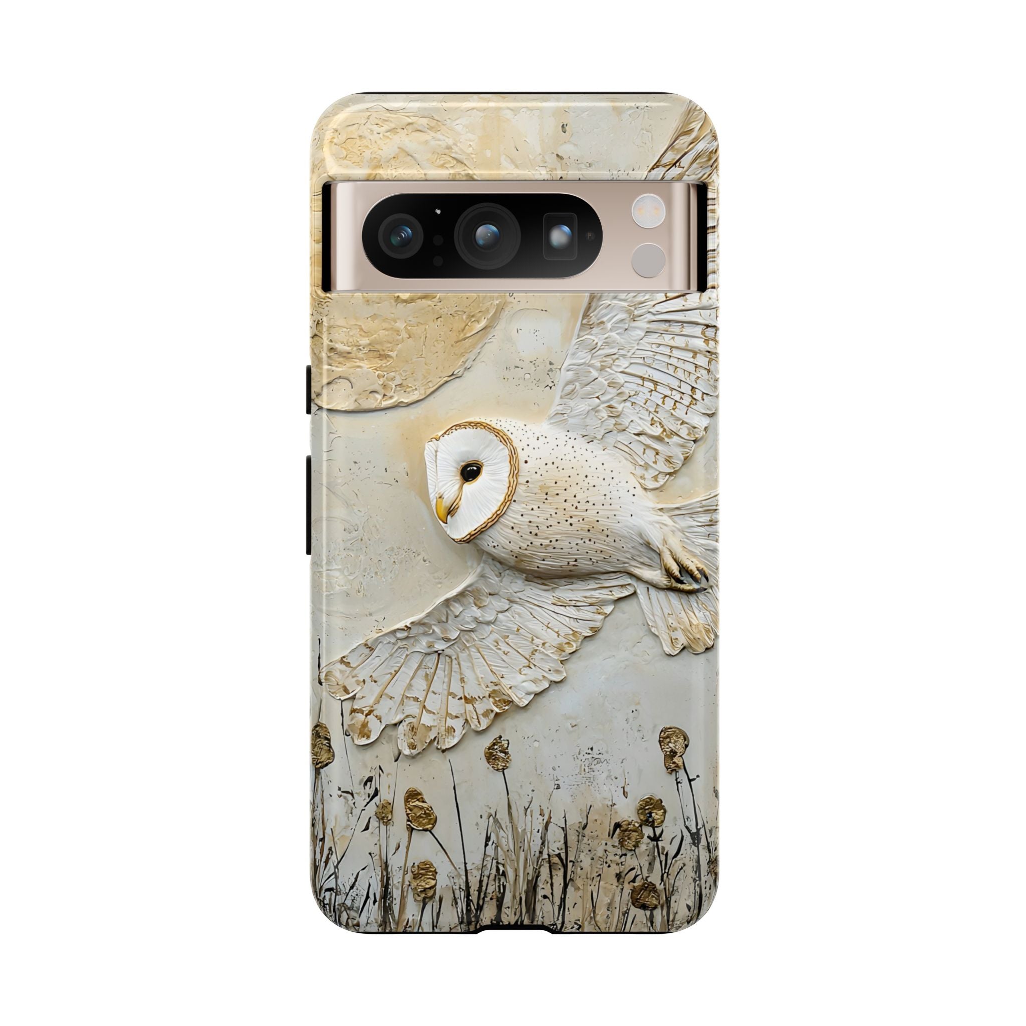 Barn Owl Google Pixel Case — Elegant Flying Owl Wildlife