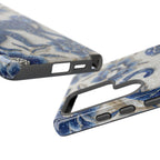 Cover per Samsung Galaxy Scimmia Zodiaco Cinese | Custodia protettiva Arte Porcellana Blu e Bianca | Regalo Anno della Scimmia