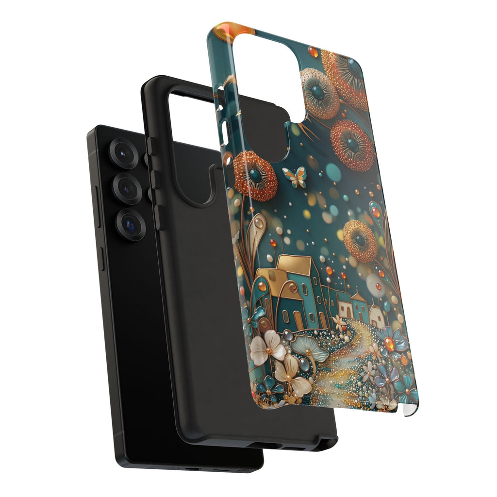 Whimsical Night Village Samsung Galaxy Case