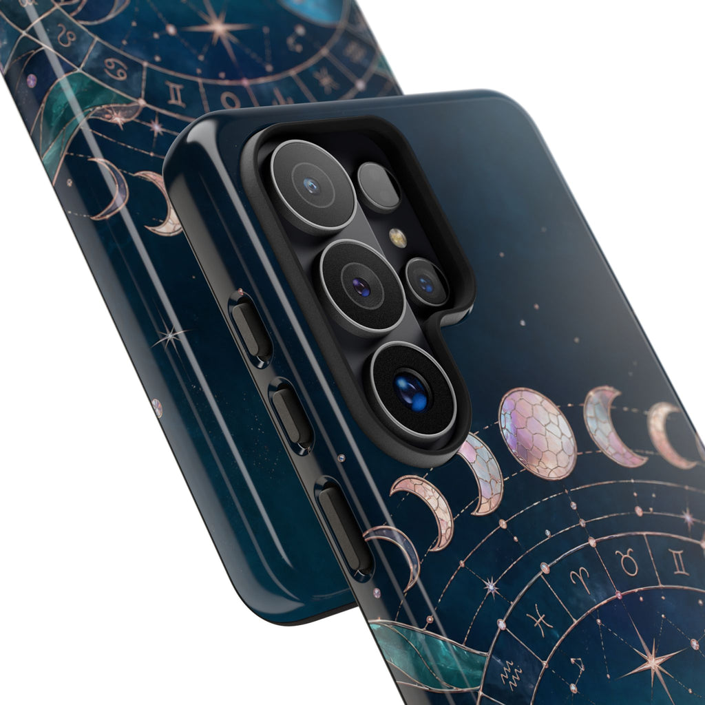 Celestial Zodiac Wheel Samsung Galaxy Phone Case | Moon Phase Phone Case