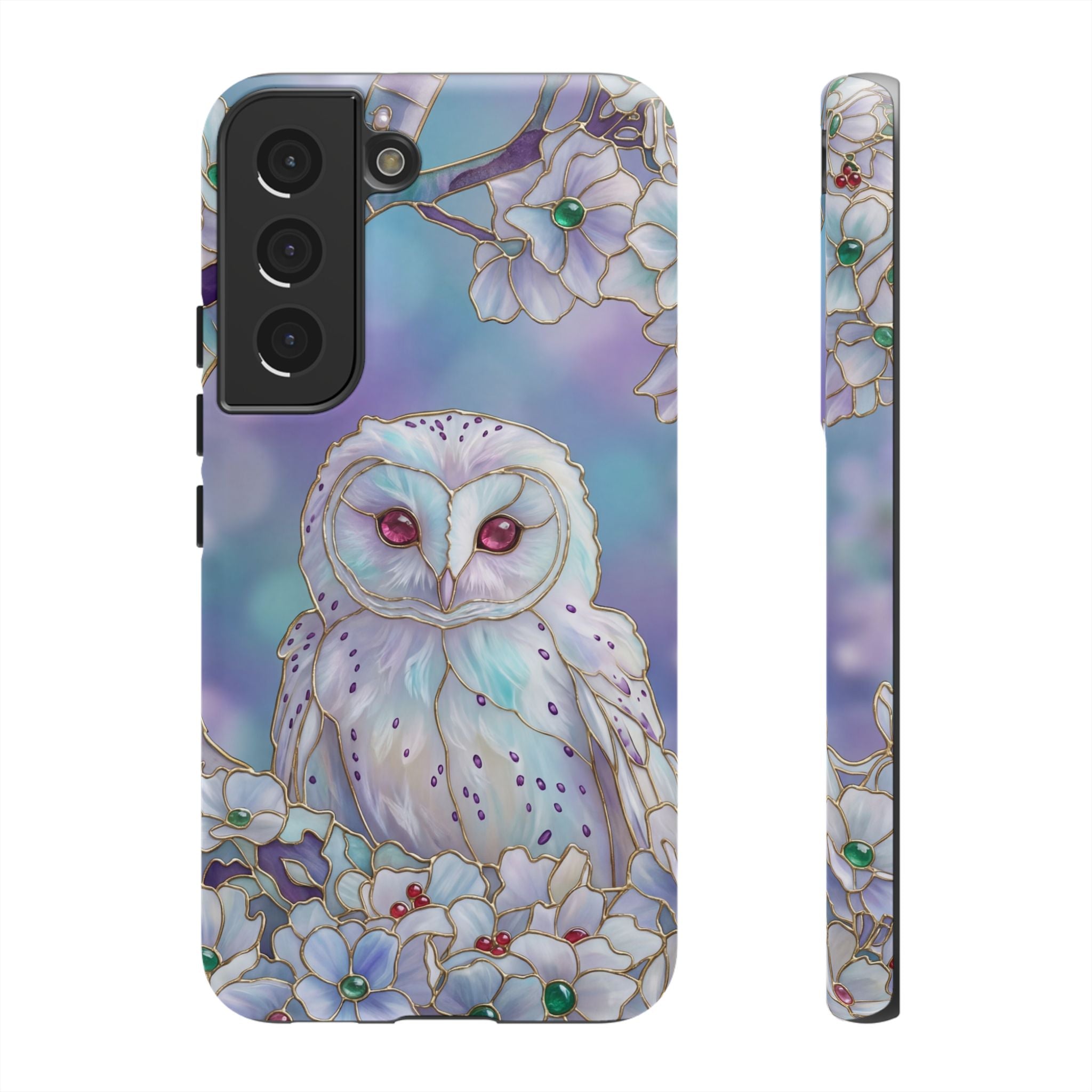 Floral Pastel Mystic Barn Owl Samsung Galaxy Case