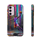 Color Splash Basketball Samsung Galaxy Phone Case | Vibrant Drip Dunk Design