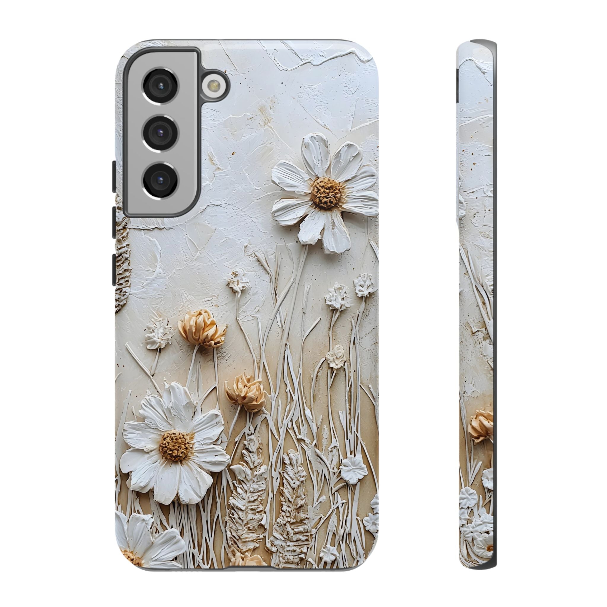 Textured Daisy Art Floral Relief Samsung Galaxy Case