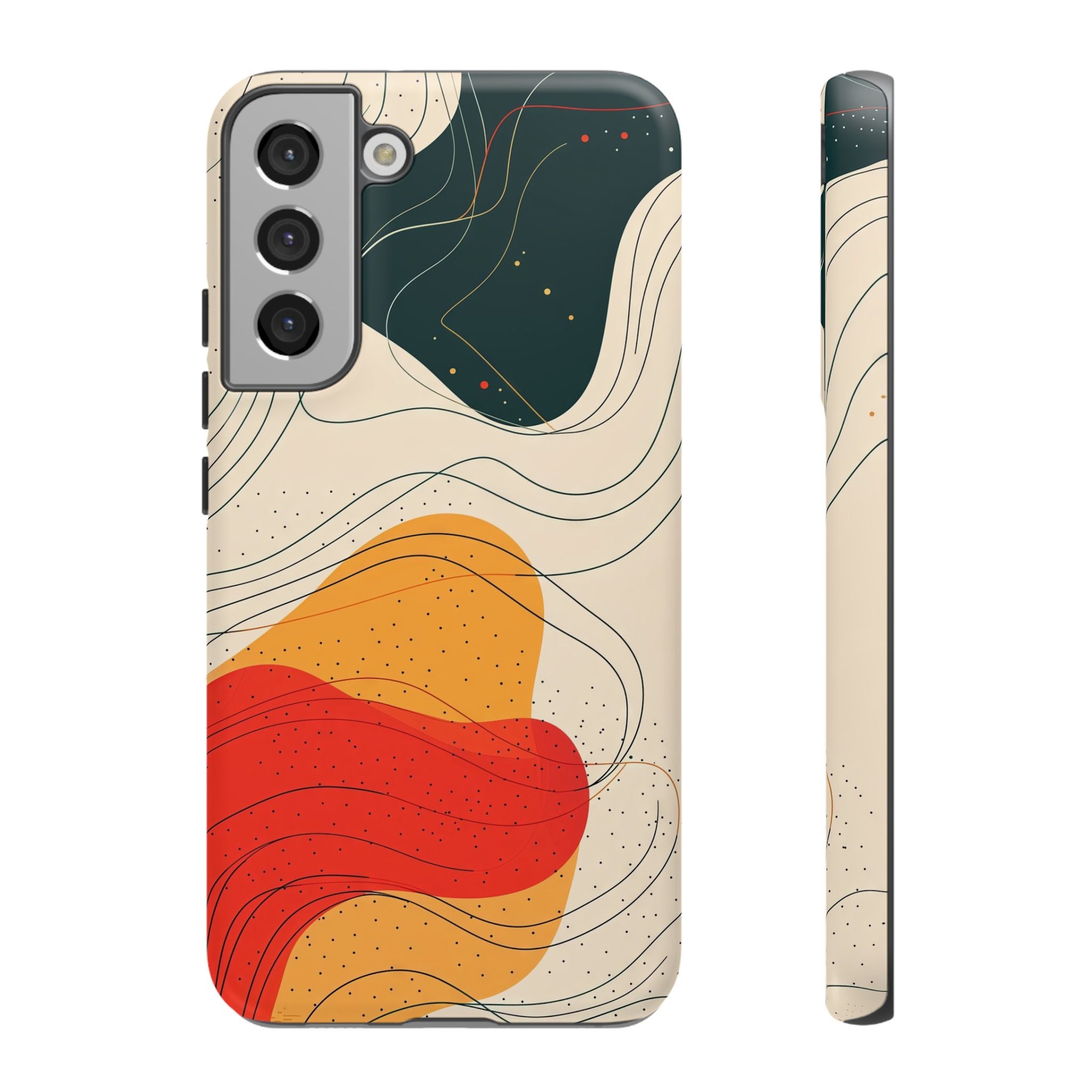 Abstract Retro Waves Samsung Galaxy Case | Colourful Modern Art