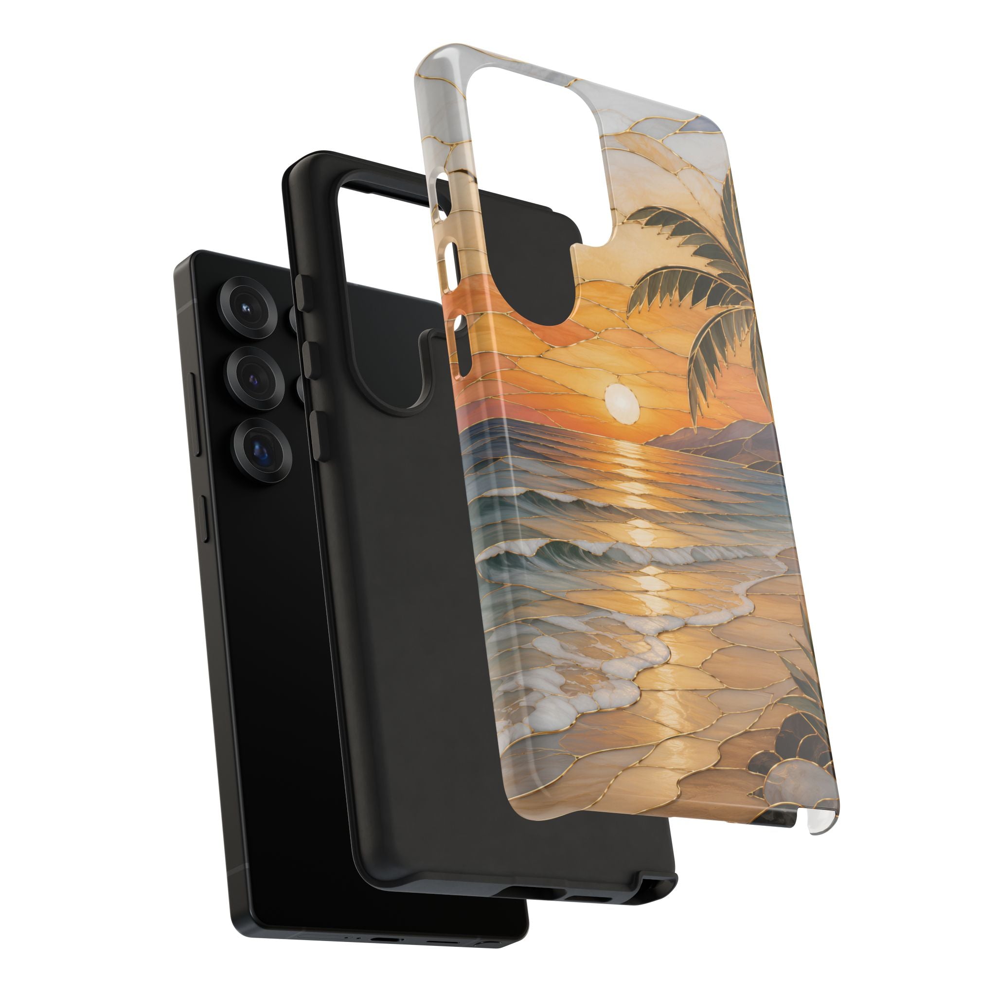 Beach Sunset Samsung Galaxy Phone Case | Coastal Ocean Art Cover