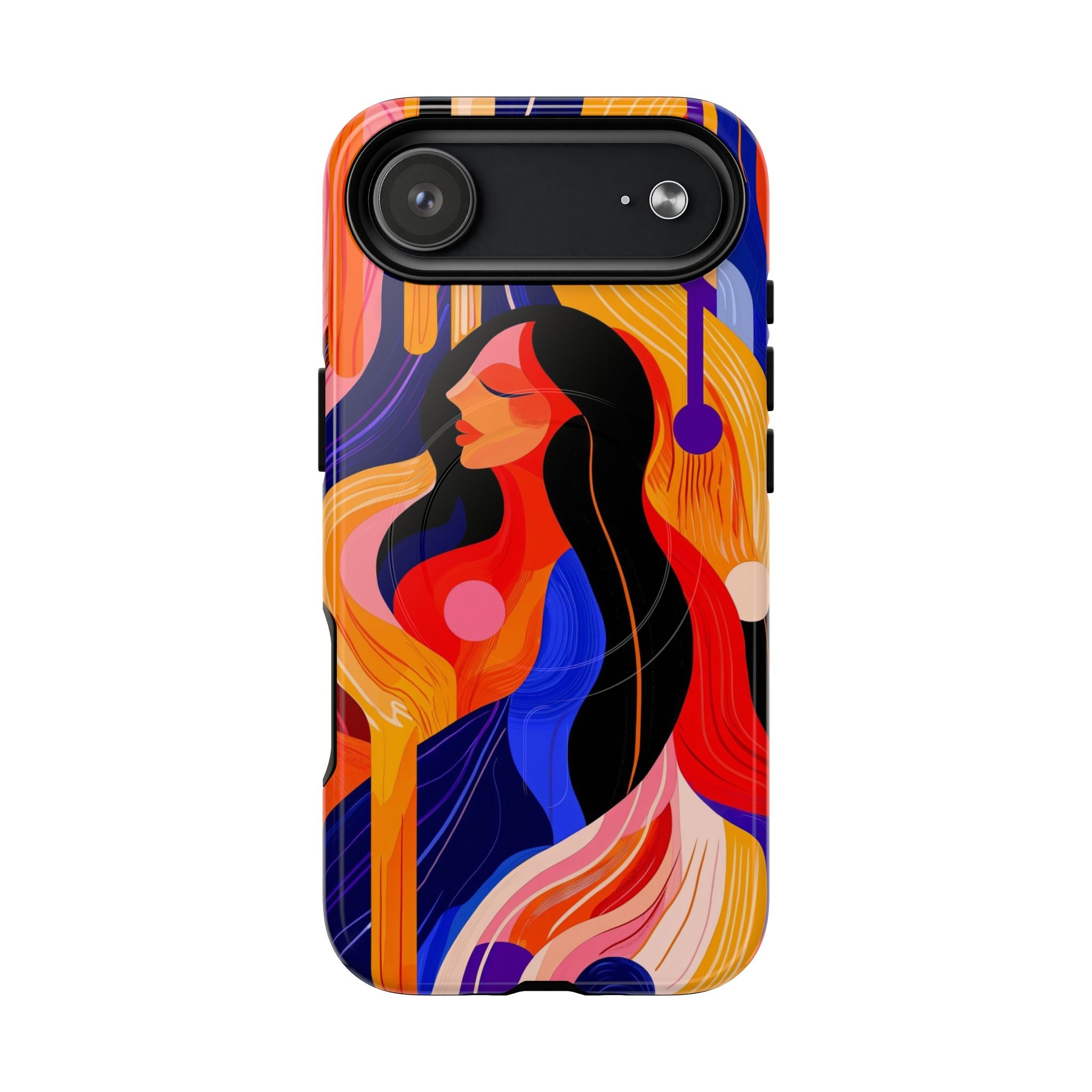 Abstract Colourful Woman MagSafe iPhone Tough Case | Vibrant Artistic