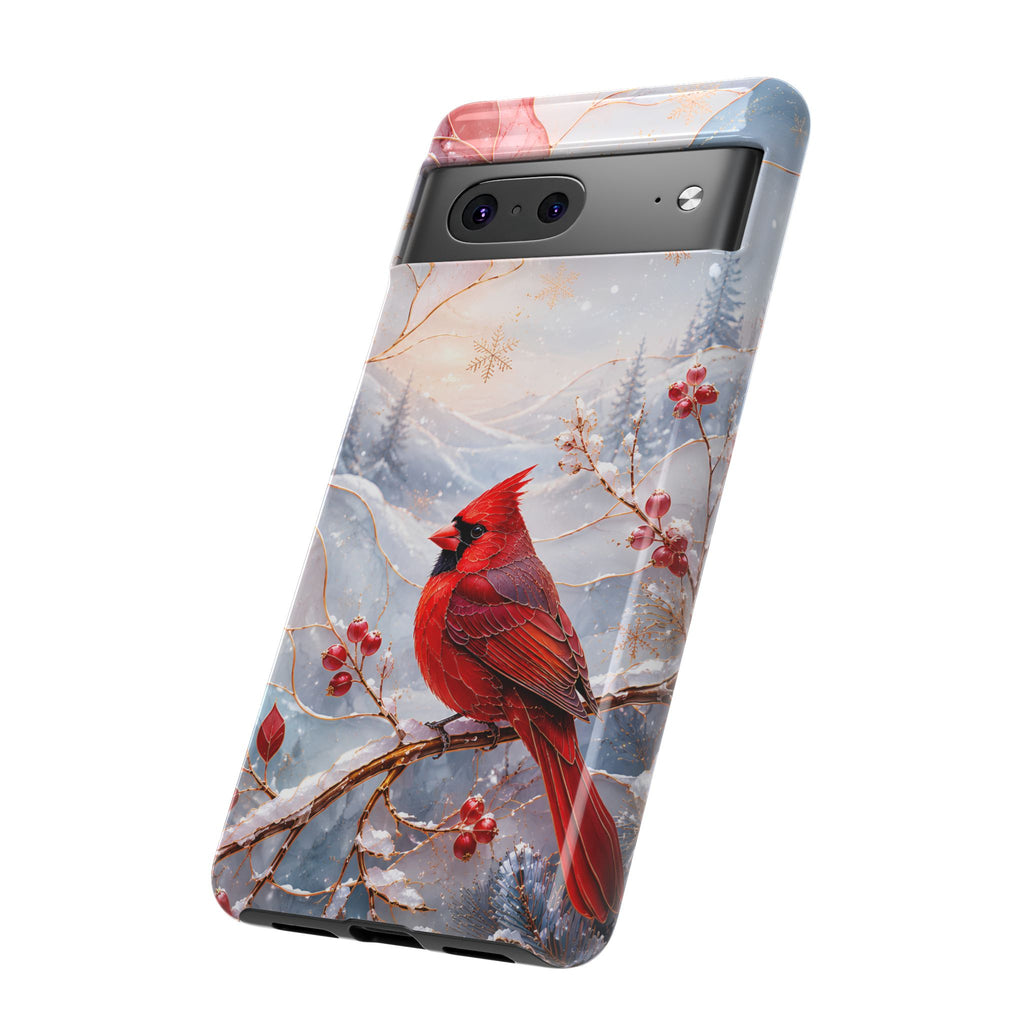 Cardinal Google Pixel Phone Case | Winter Bird Phone Case
