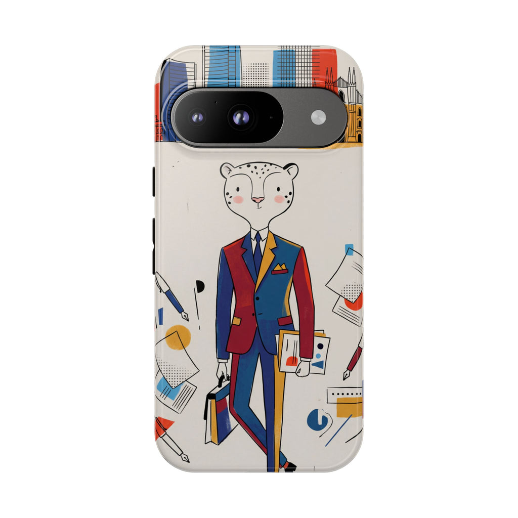 Leopard Executive Google Pixel Phone Case | Business Chic Illustrated