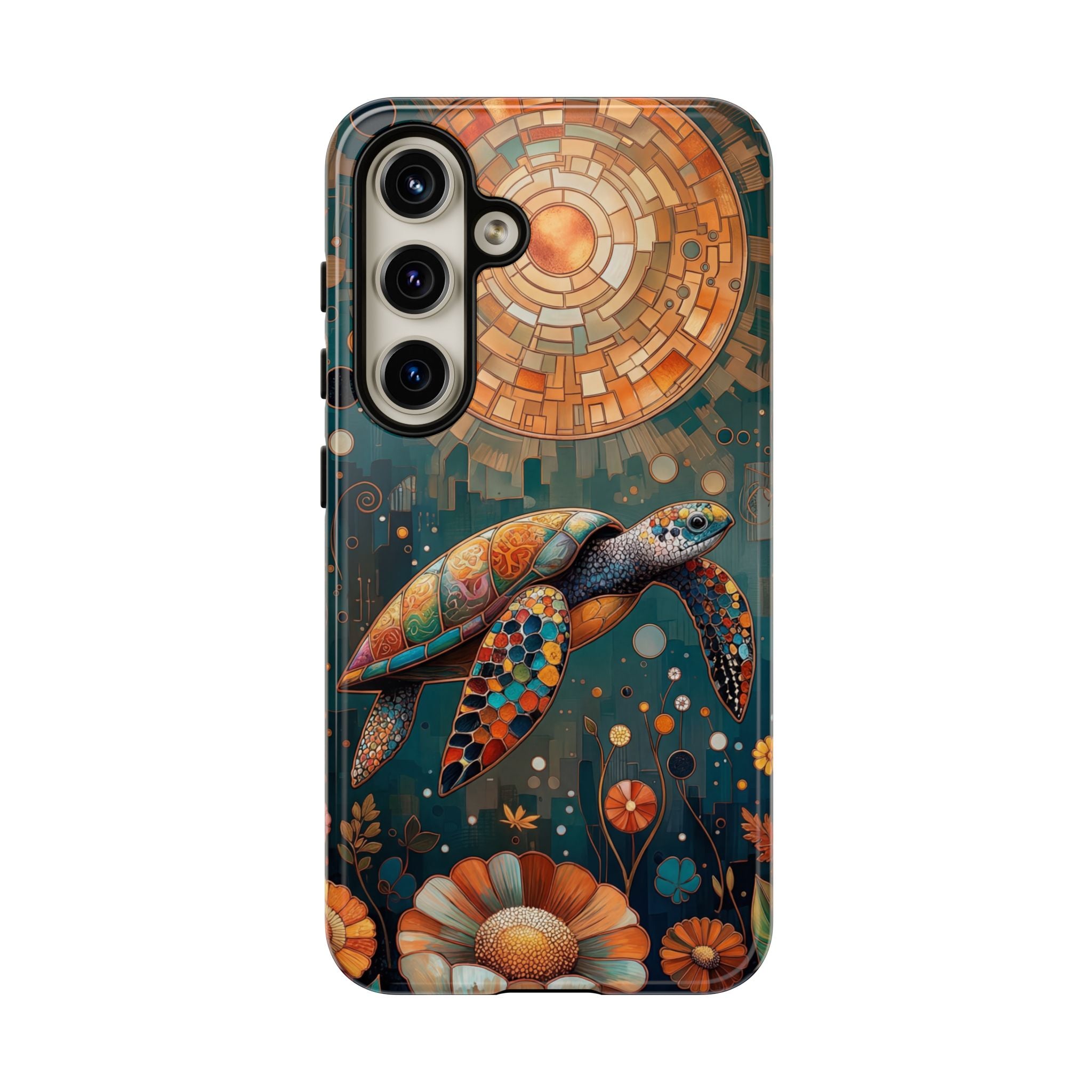 Colourful Mosaic Sea Turtle Samsung Galaxy Case