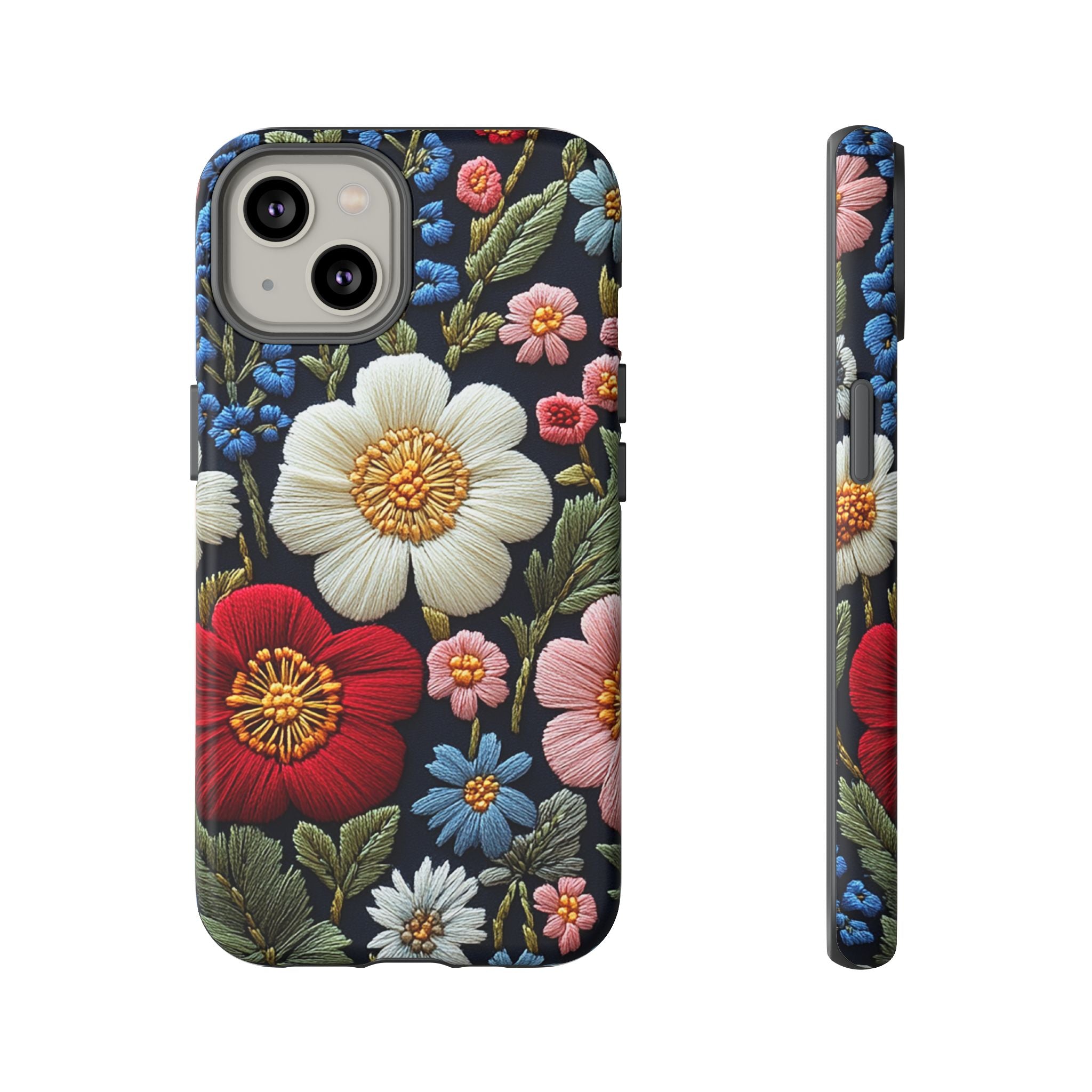 Floral Embroidered Garden iPhone Case