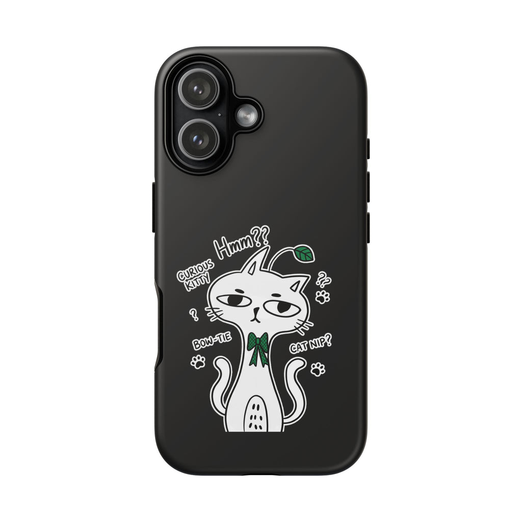 Cover per telefono Gatto Carino Confuso — Custodia protettiva con grafica "Hmm??"