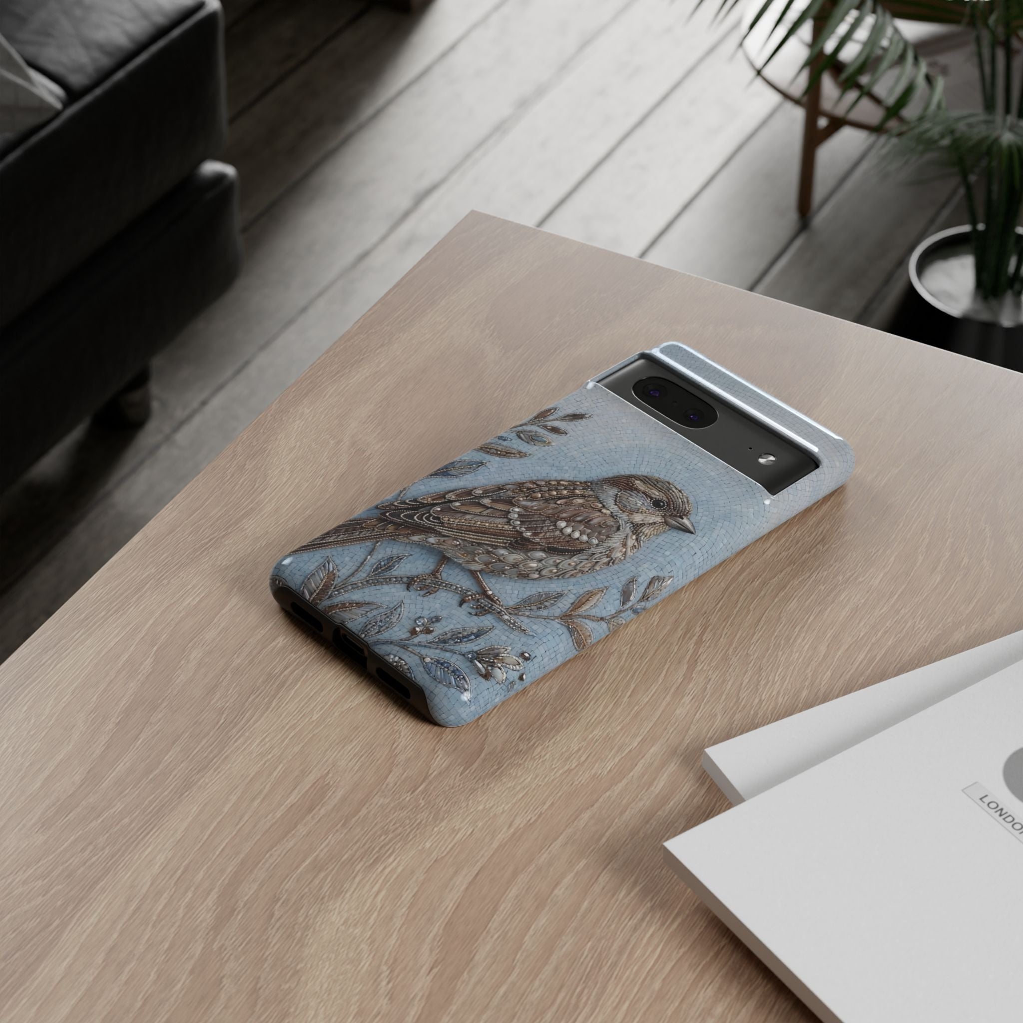 Bird Illustration Google Pixel Phone Case — Sparrow Art Tough Phone Cover