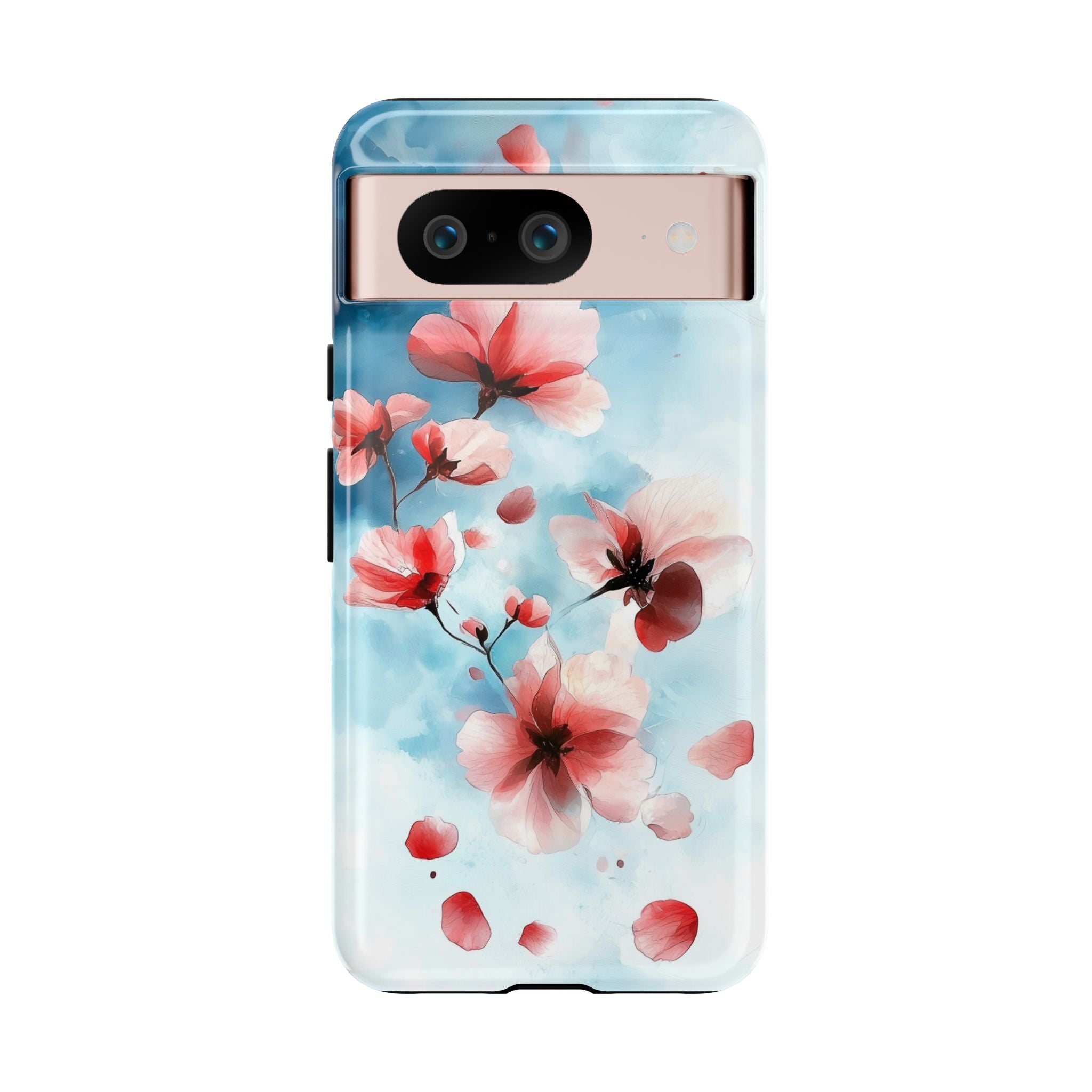 Floral Cherry Blossom Google Pixel Case | Pastel Pink Blue