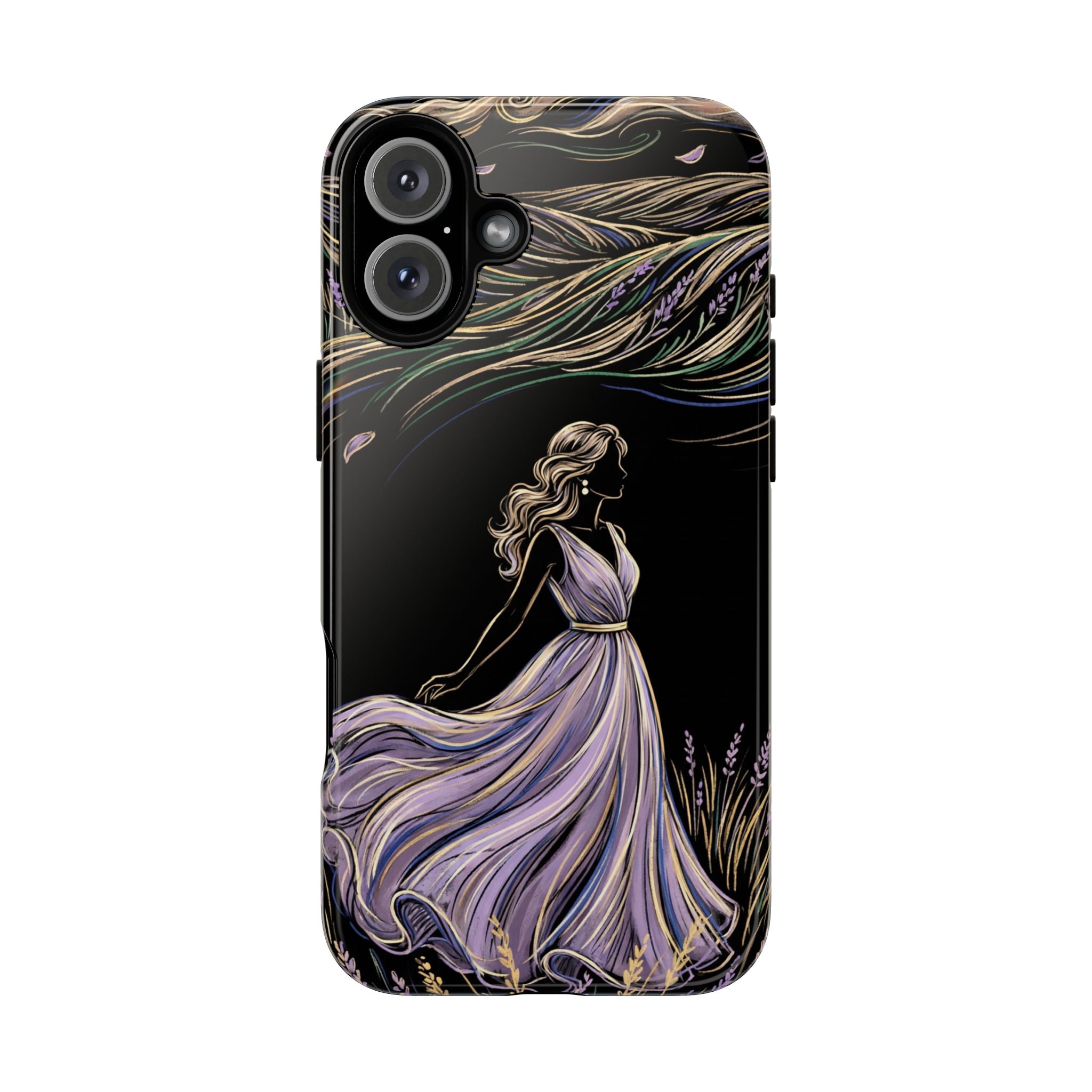 Lavender Breeze iPhone Case | Elegant Dancing Woman Floral Protection
