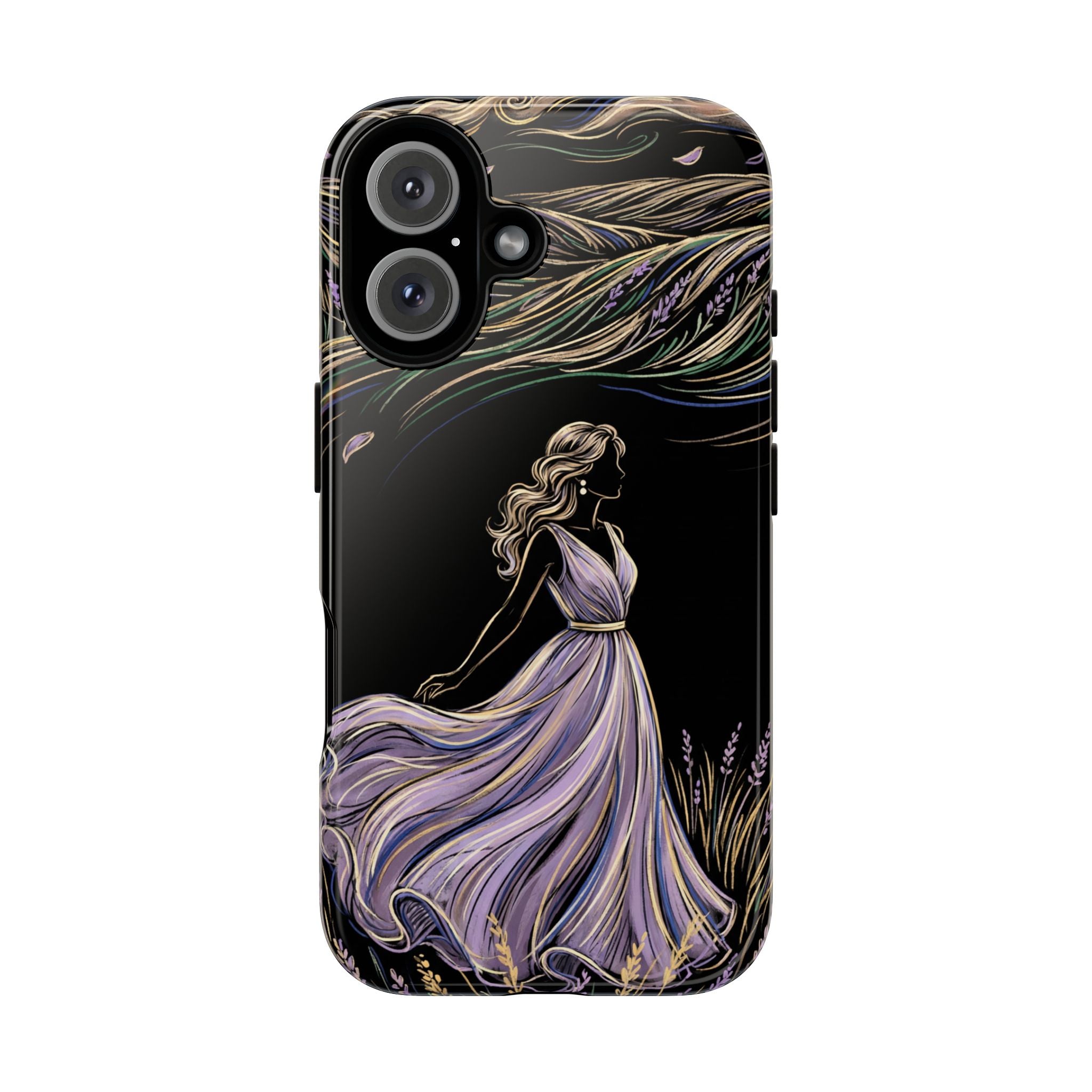 Lavender Breeze iPhone Case | Elegant Dancing Woman Floral Protection