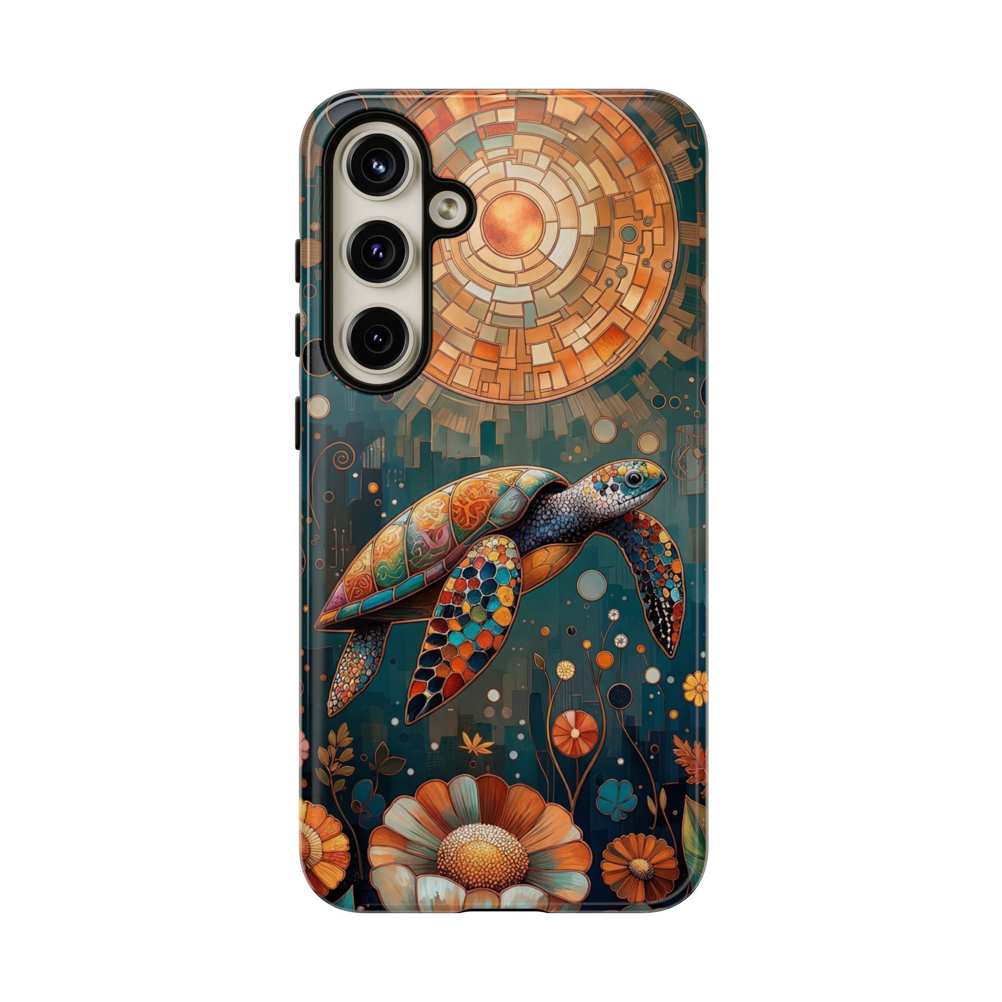 Colourful Mosaic Sea Turtle Samsung Galaxy Case