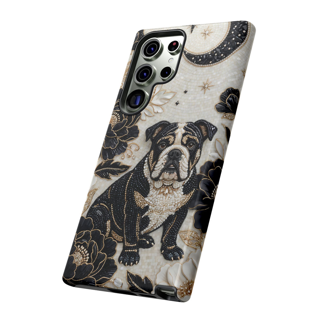Bulldog Floral Samsung Galaxy Phone Case — Moon & Peony Protective Case
