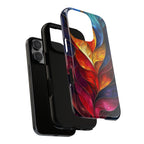 Abstract Colourful Leaf iPhone Case