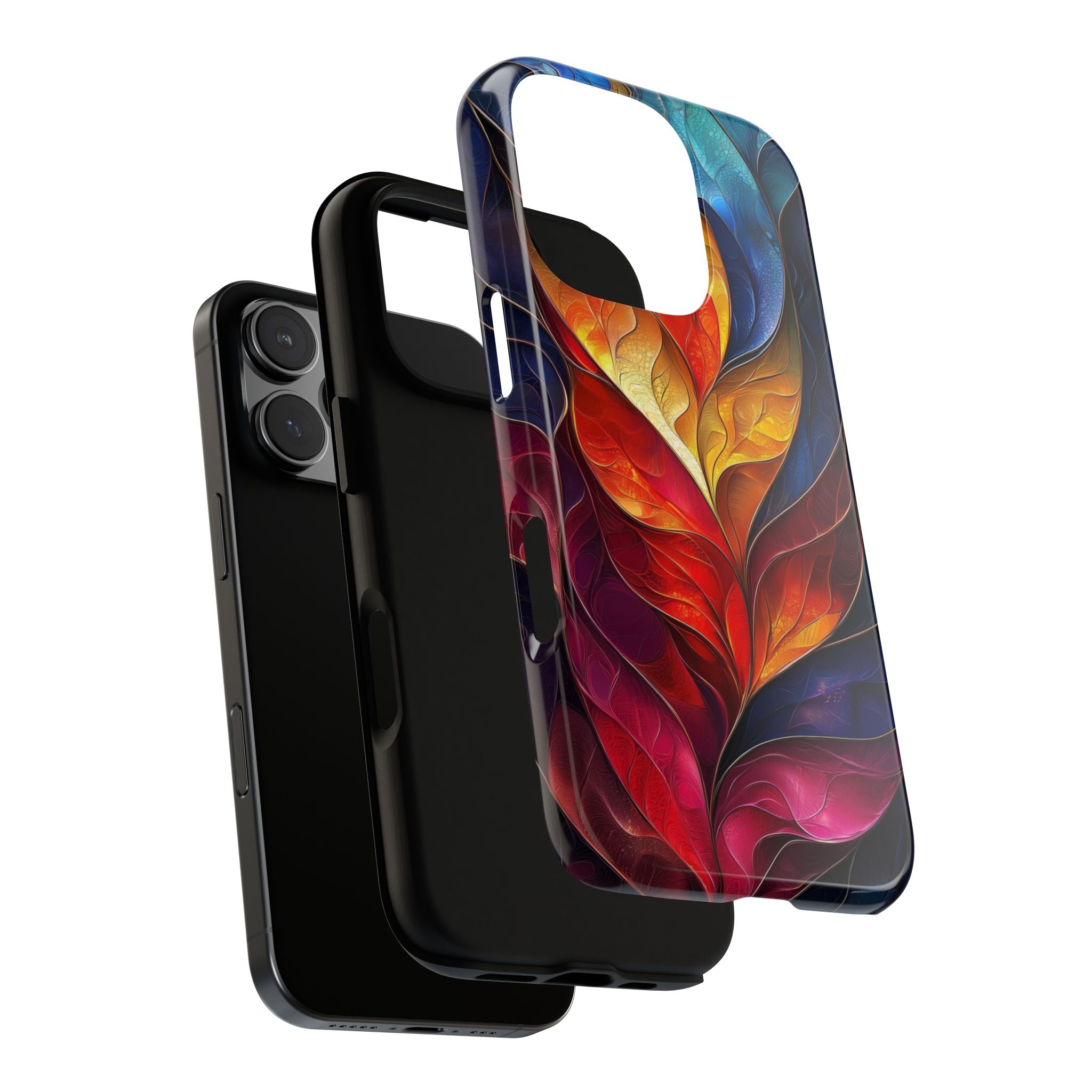 Abstract Colourful Leaf iPhone Case
