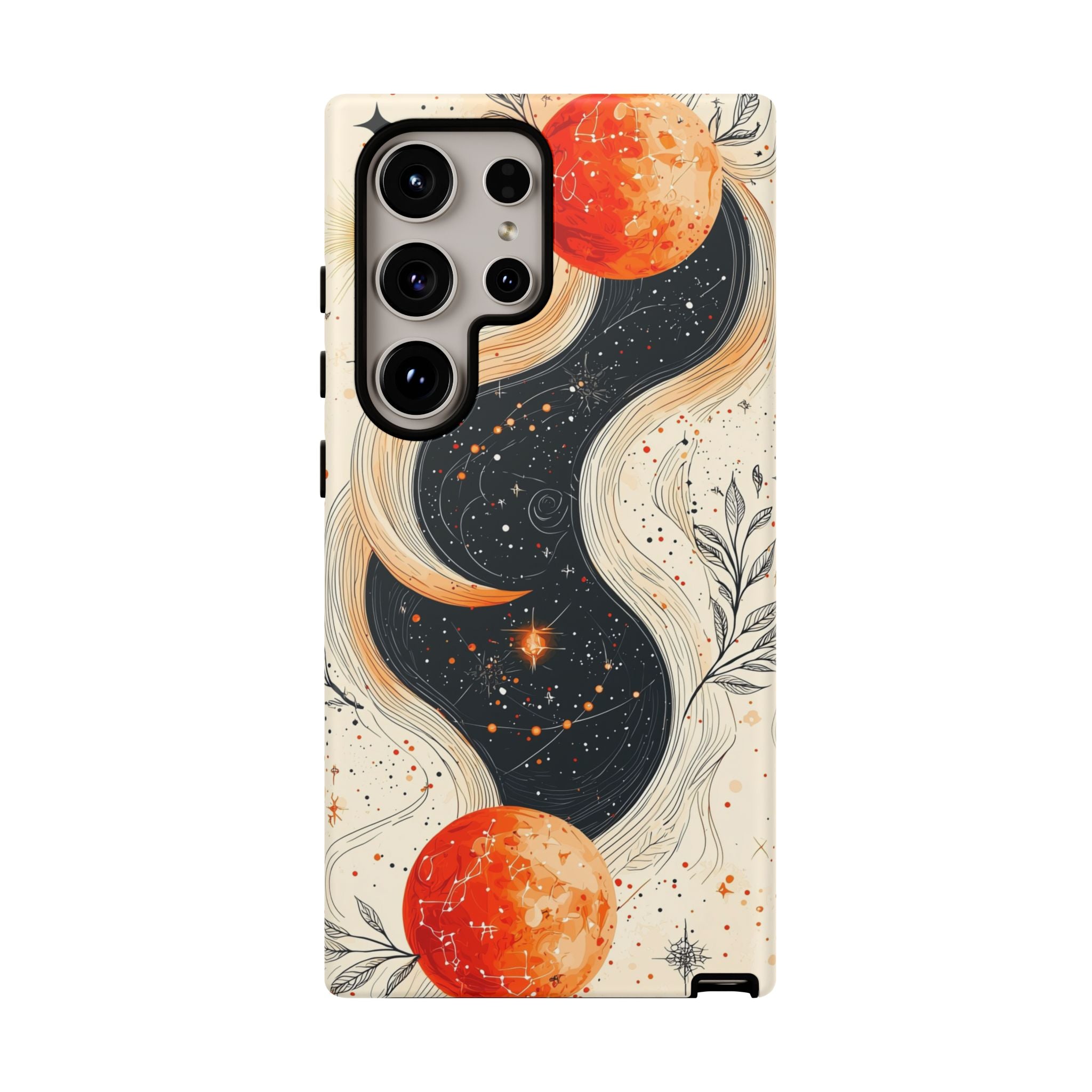 Astrology Galaxy Samsung Galaxy Case | Red Moon Celestial Waves