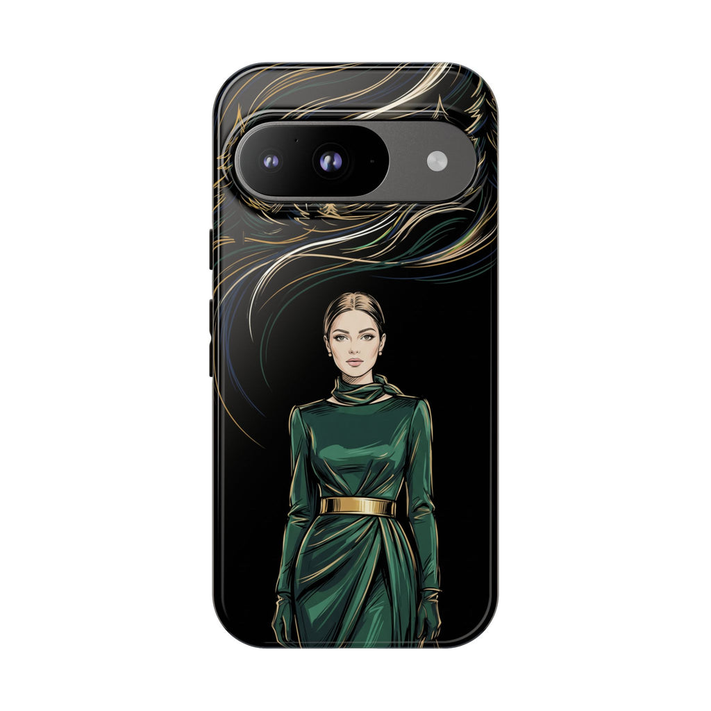 Custodia per Google Pixel Donna Elegante nella Foresta