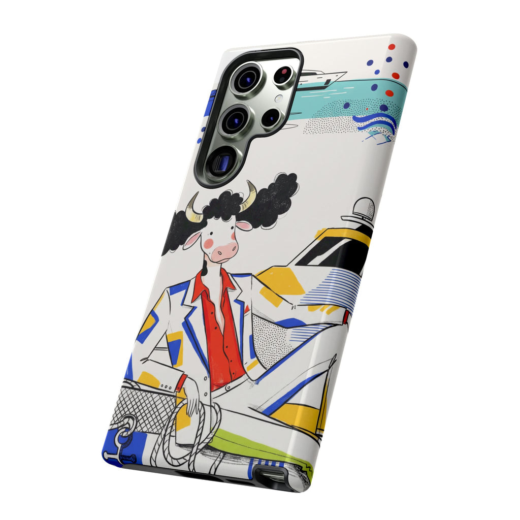 Nautical Cow Graphic Protective Samsung Galaxy Phone Case