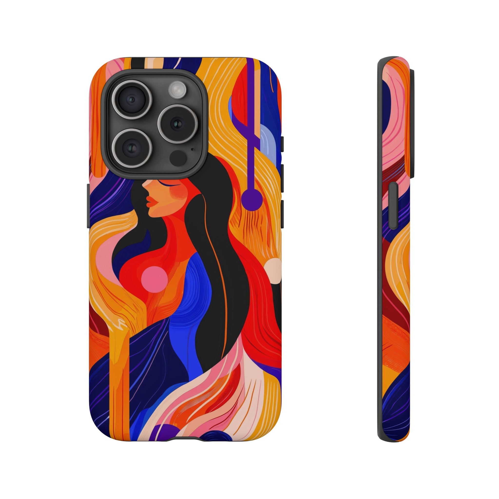 Abstract Colourful Woman iPhone Tough Case | Vibrant Artistic