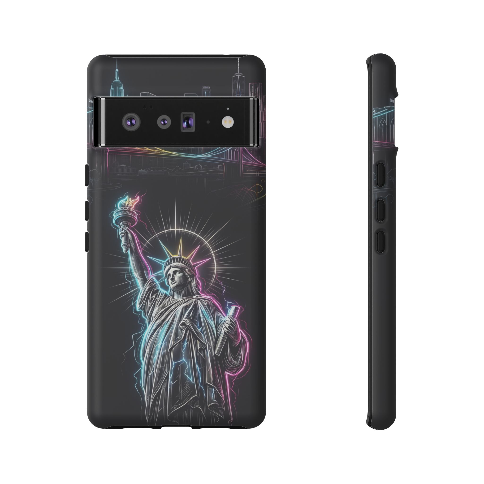 Neon Statue of Liberty Tough Google Pixel Phone Case