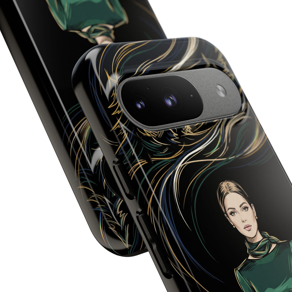 Custodia per Google Pixel Donna Elegante nella Foresta