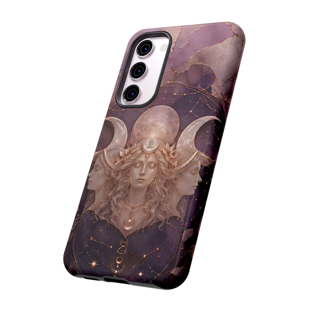 Triple Moon Goddess Samsung Galaxy Phone Case | Witchy Celestial Phone Case