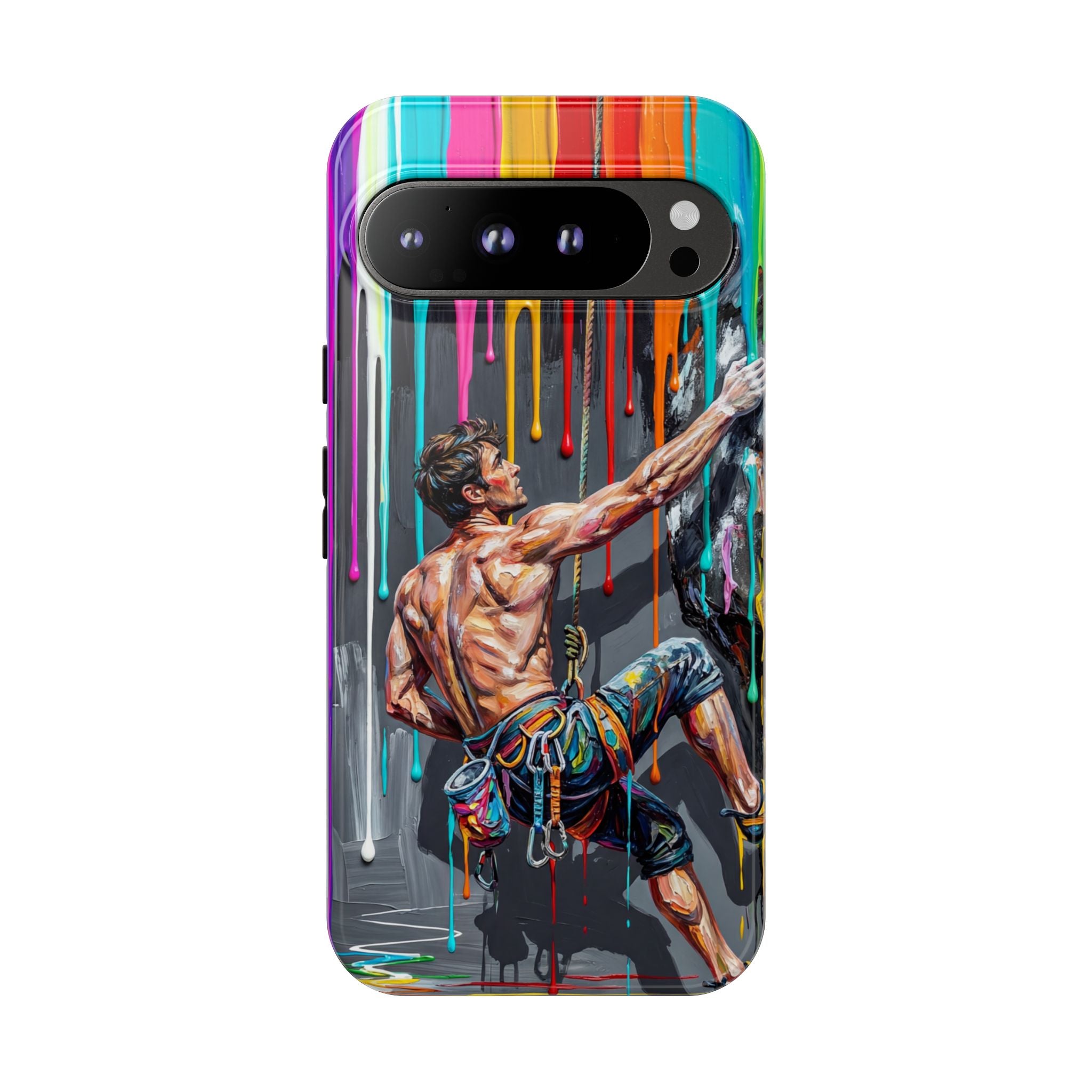 Colourful Rock Climber Art Protective Google Pixel Phone Case