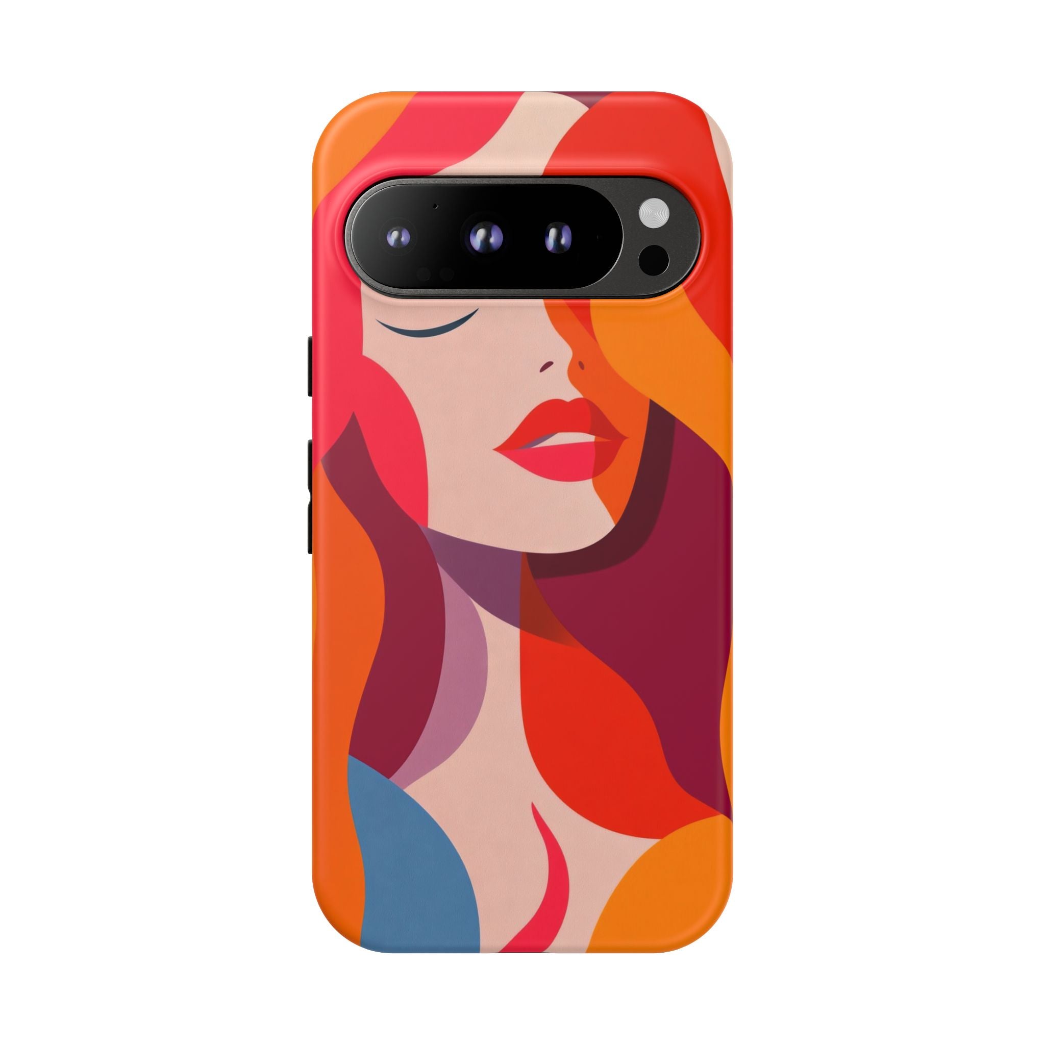 Retro Pop Art Woman Google Pixel Case | Bold Colourful Abstract Portrait