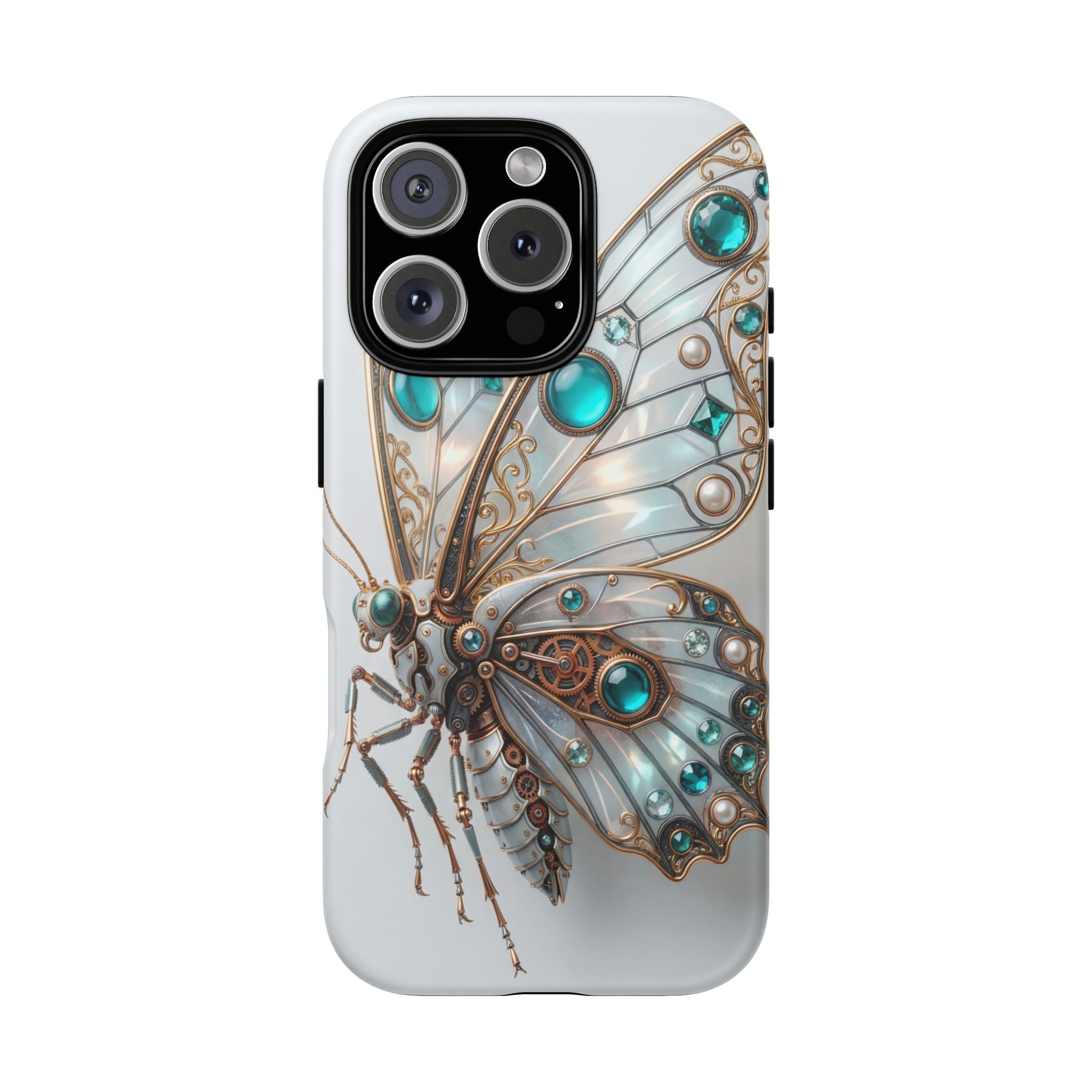 Butterfly Gem Phone Case — Steampunk Teal Jewel iPhone Case