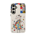 Floral Kitty Samsung Galaxy Phone Case | Cute Cat