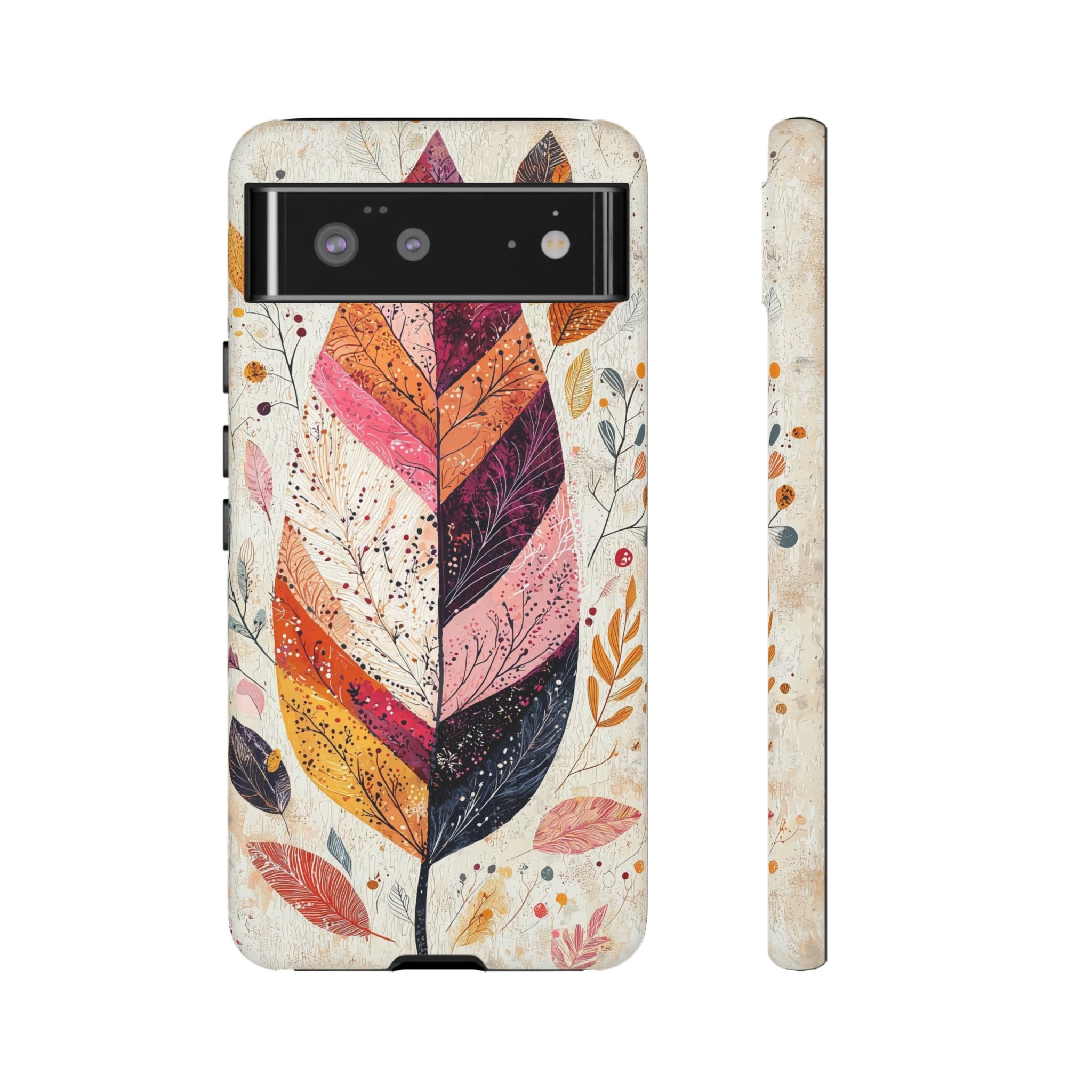 Autumn Leaf Tough Google Pixel Case | Watercolour Feathered Fall Design